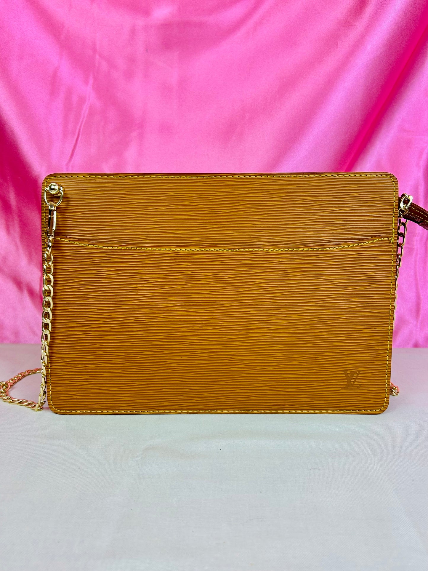 Homme clutch converted crossbody in Tan Epi Leather