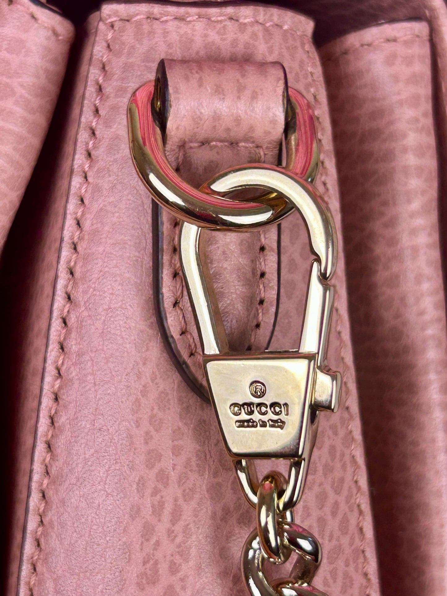 Pink Interlocking Top Handle Gucci