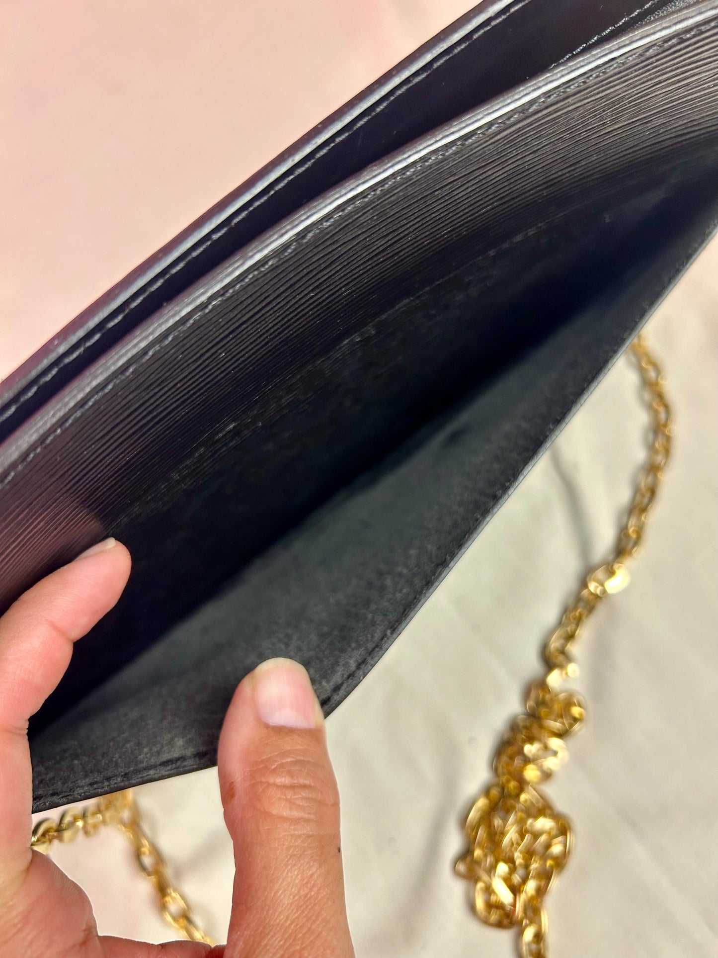 Black Epi Homme Clutch/Crossbody