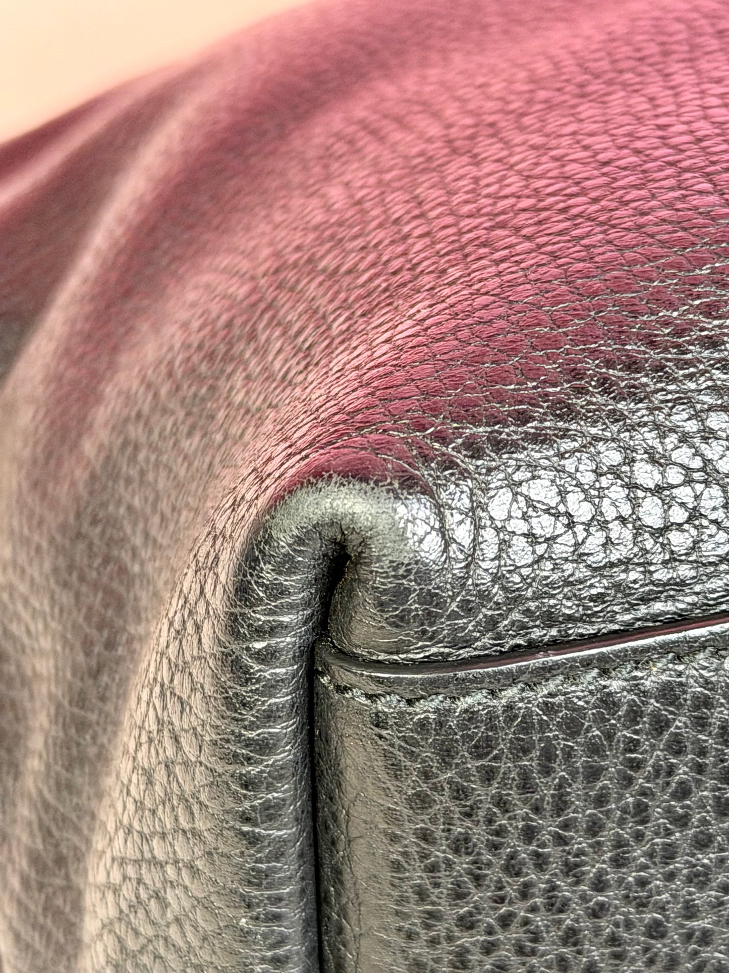 Black Gucci Dollar Calfskin Dome Satchel