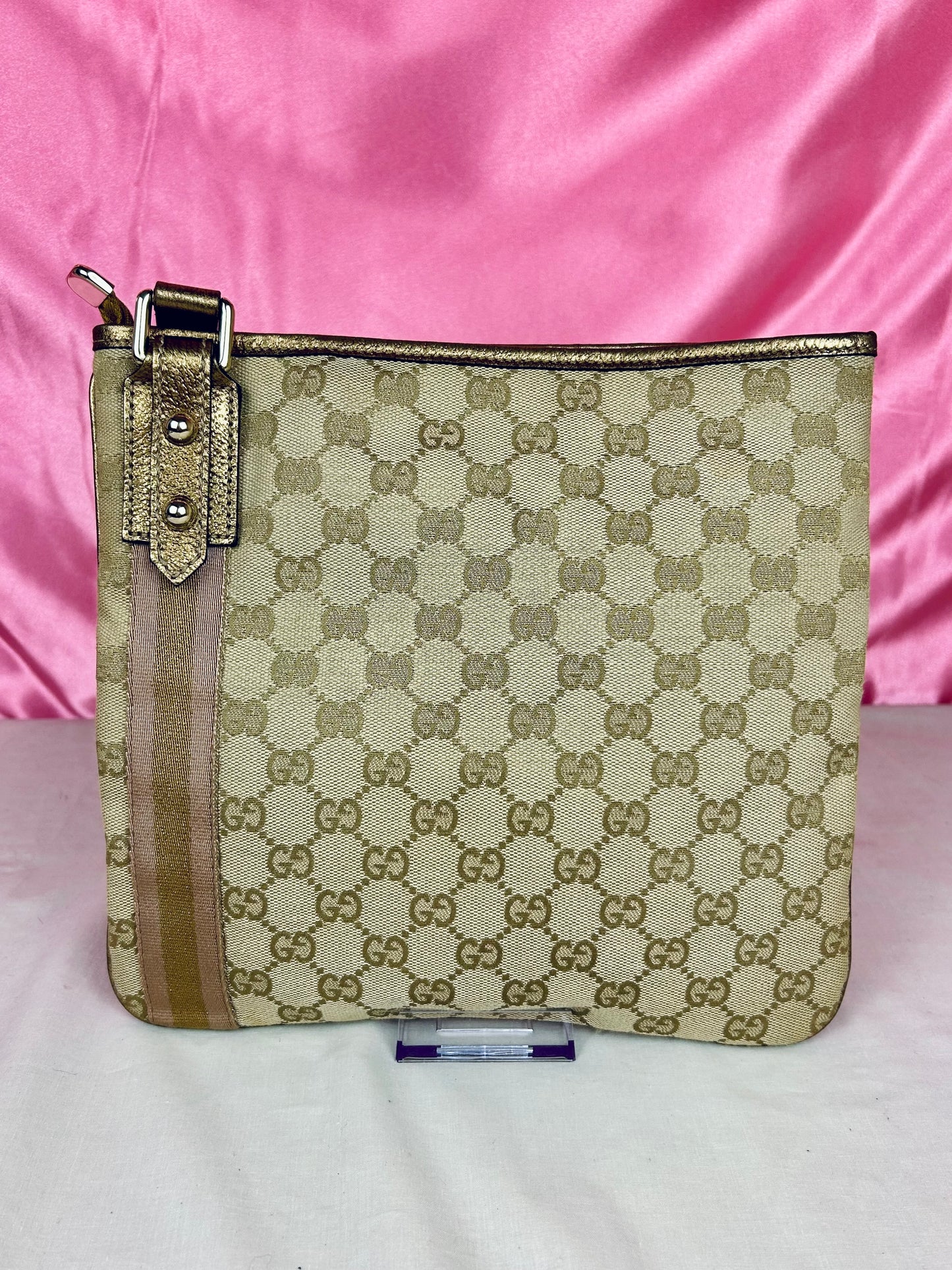 Gucci Bronze Ribbon Crossbody