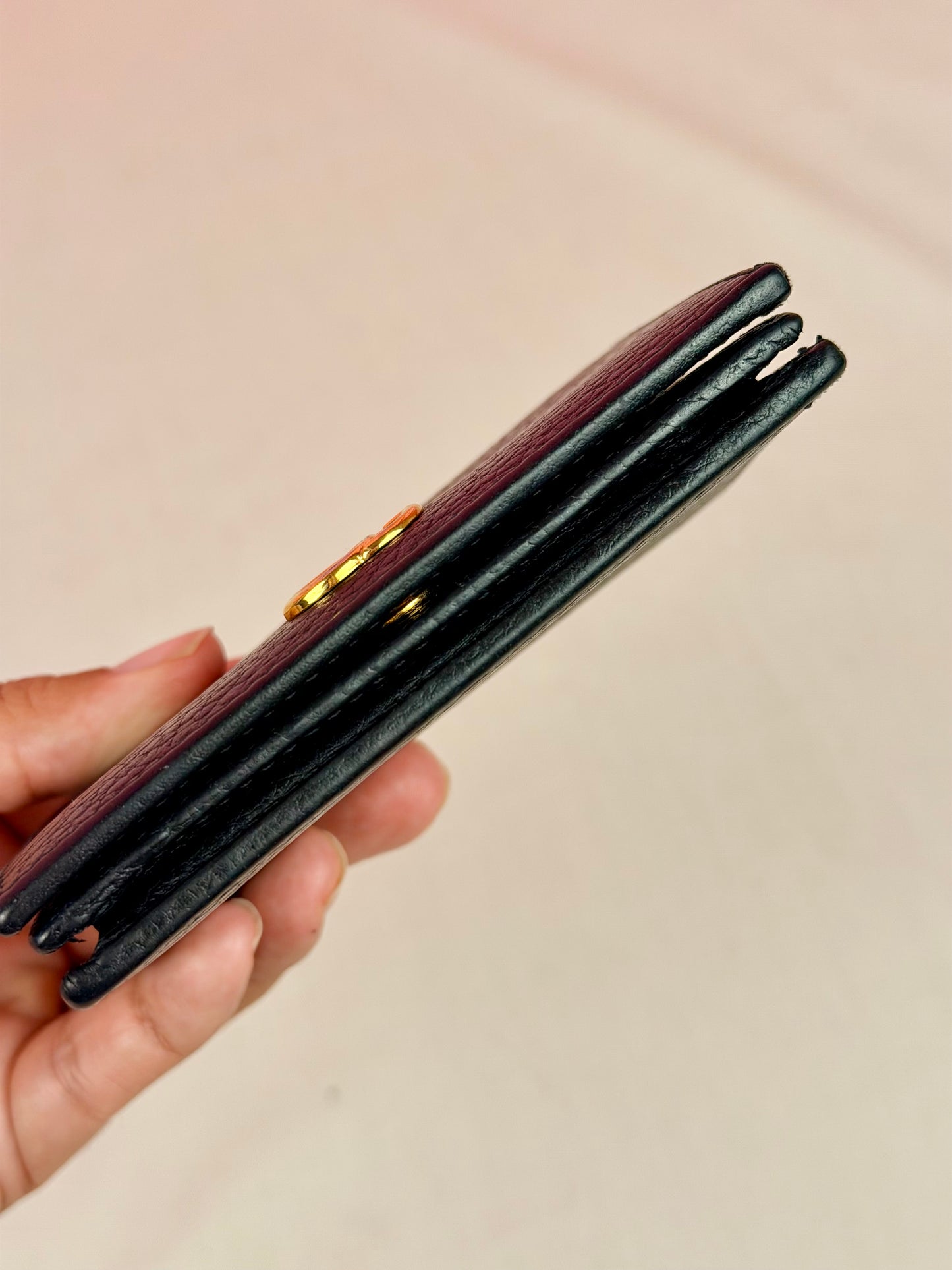 Black Gucci Compact Wallet