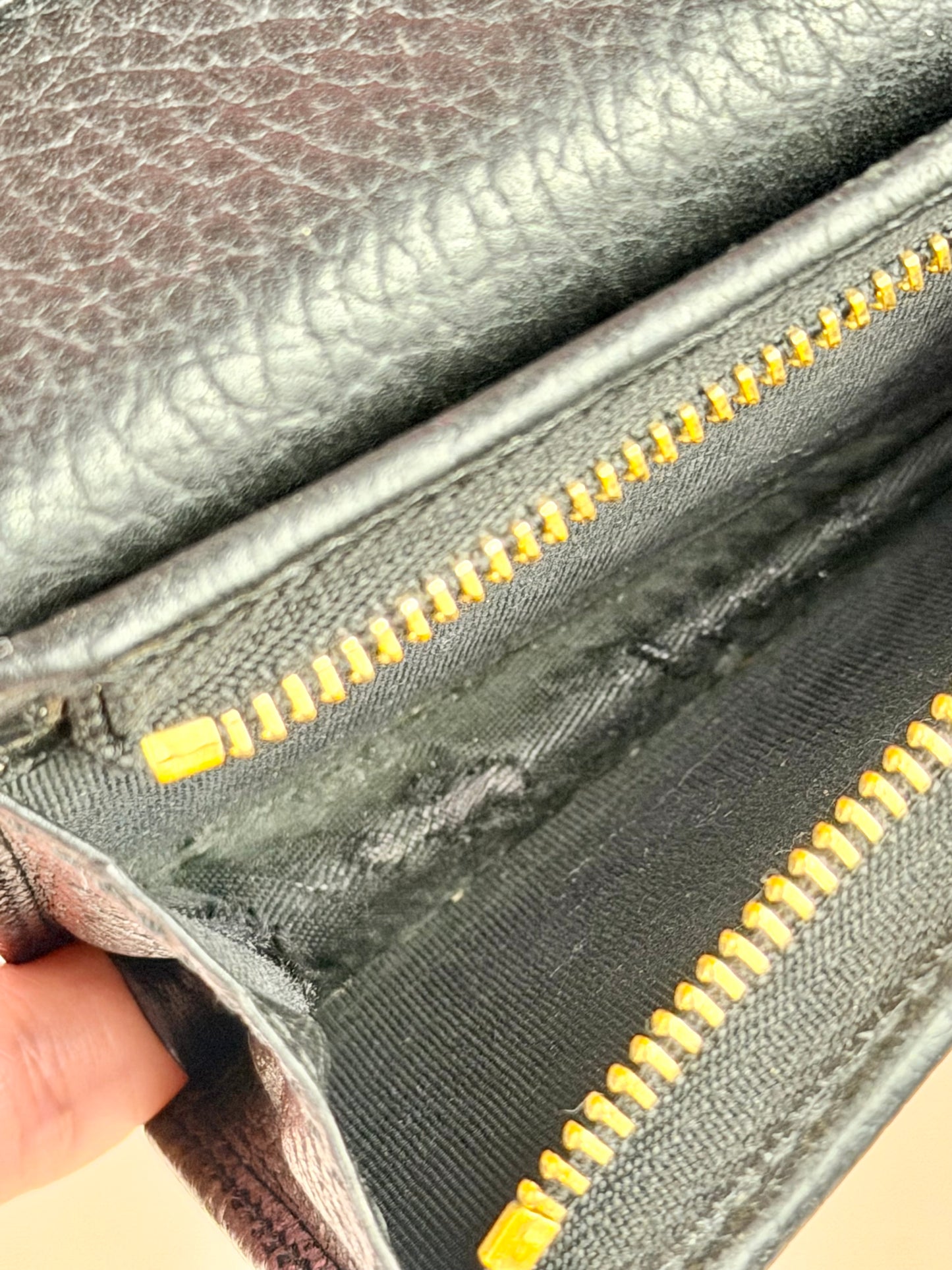 Black Gucci Compact Wallet