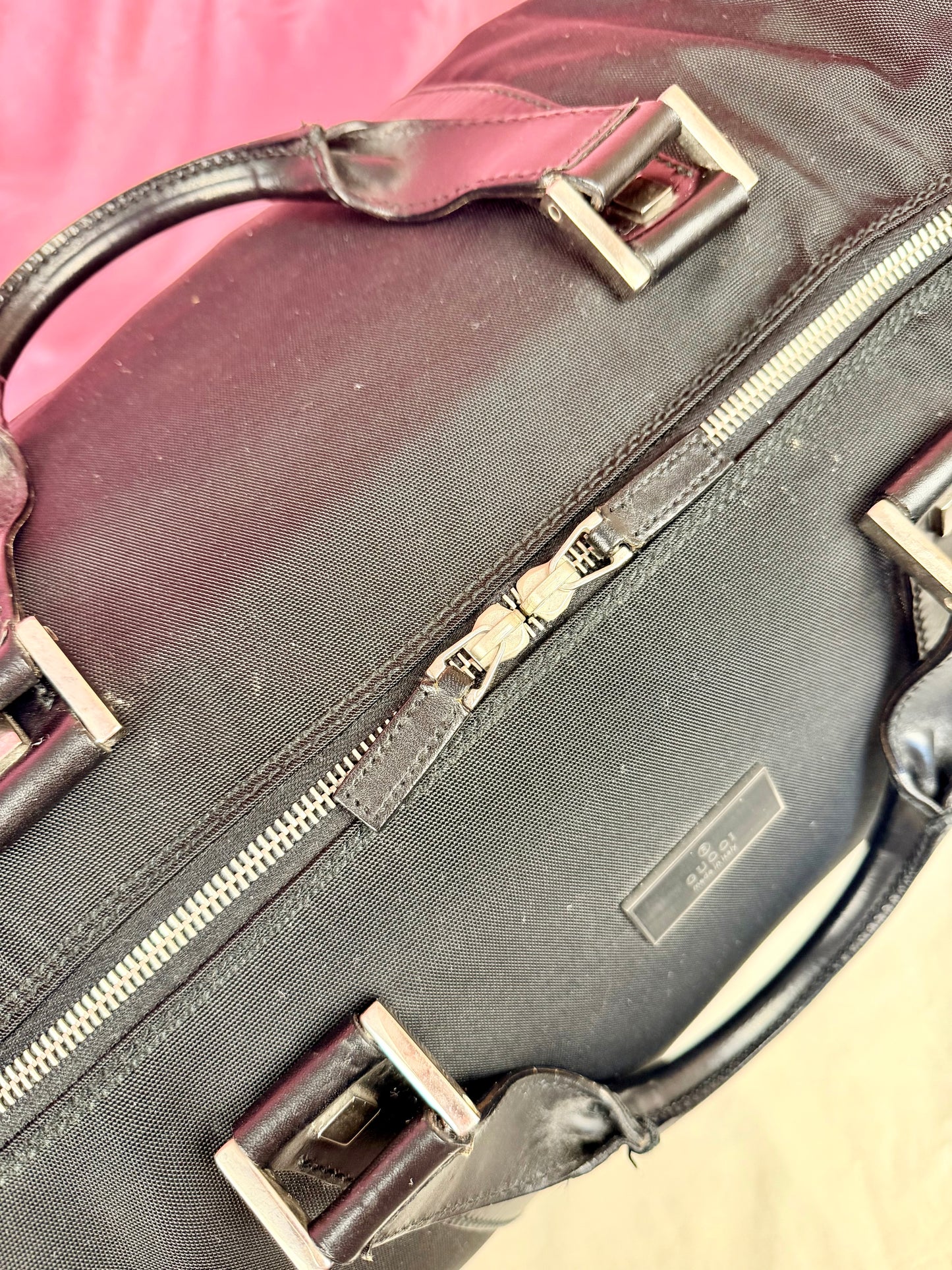 Gucci Black Nylon Duffle