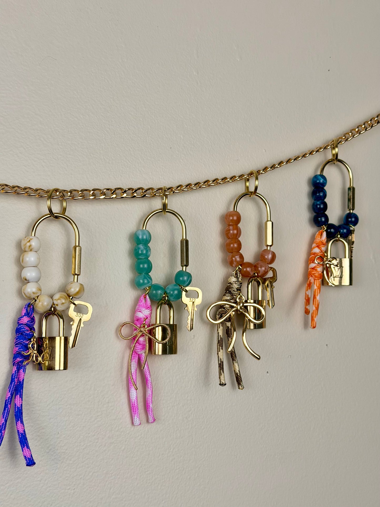 Lock and Key Bag Charm