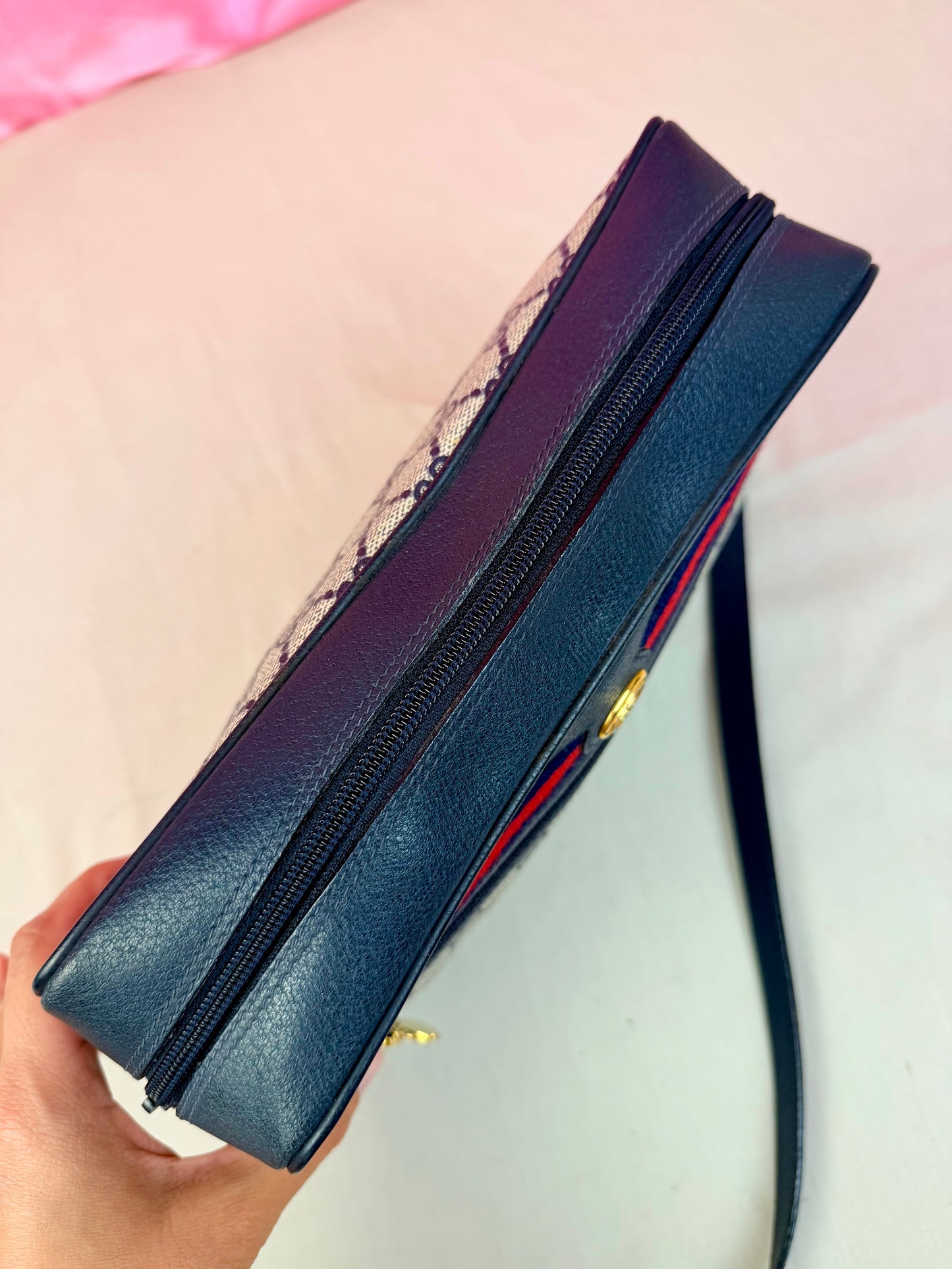 Navy Rectangular Sherry Line
