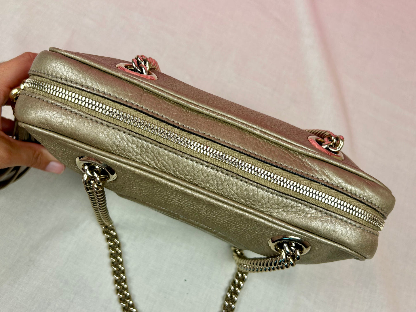Bronze Gucci Soho Chain Shoulder Bag