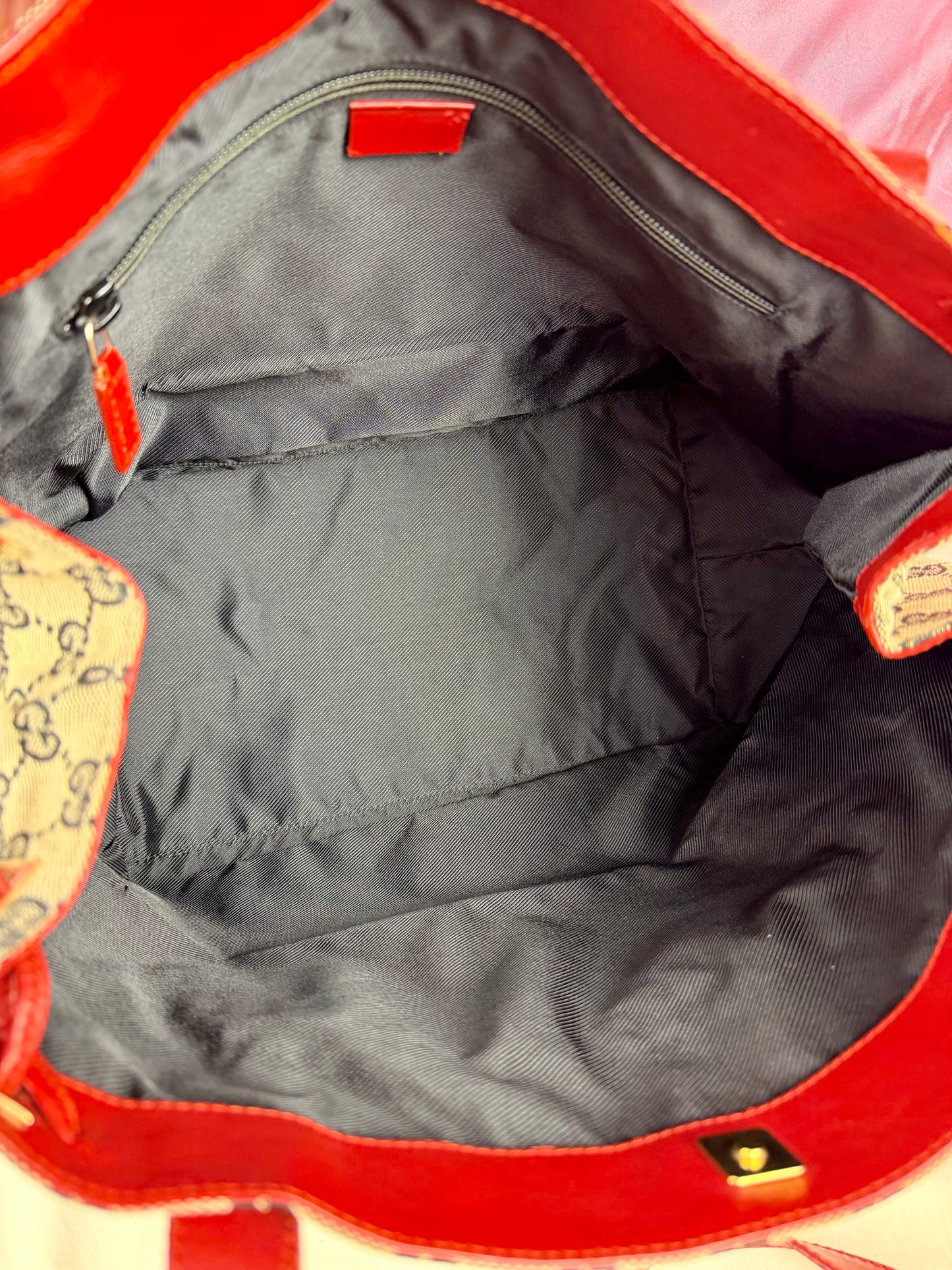 Gucci Red/Navy Supreme Tote