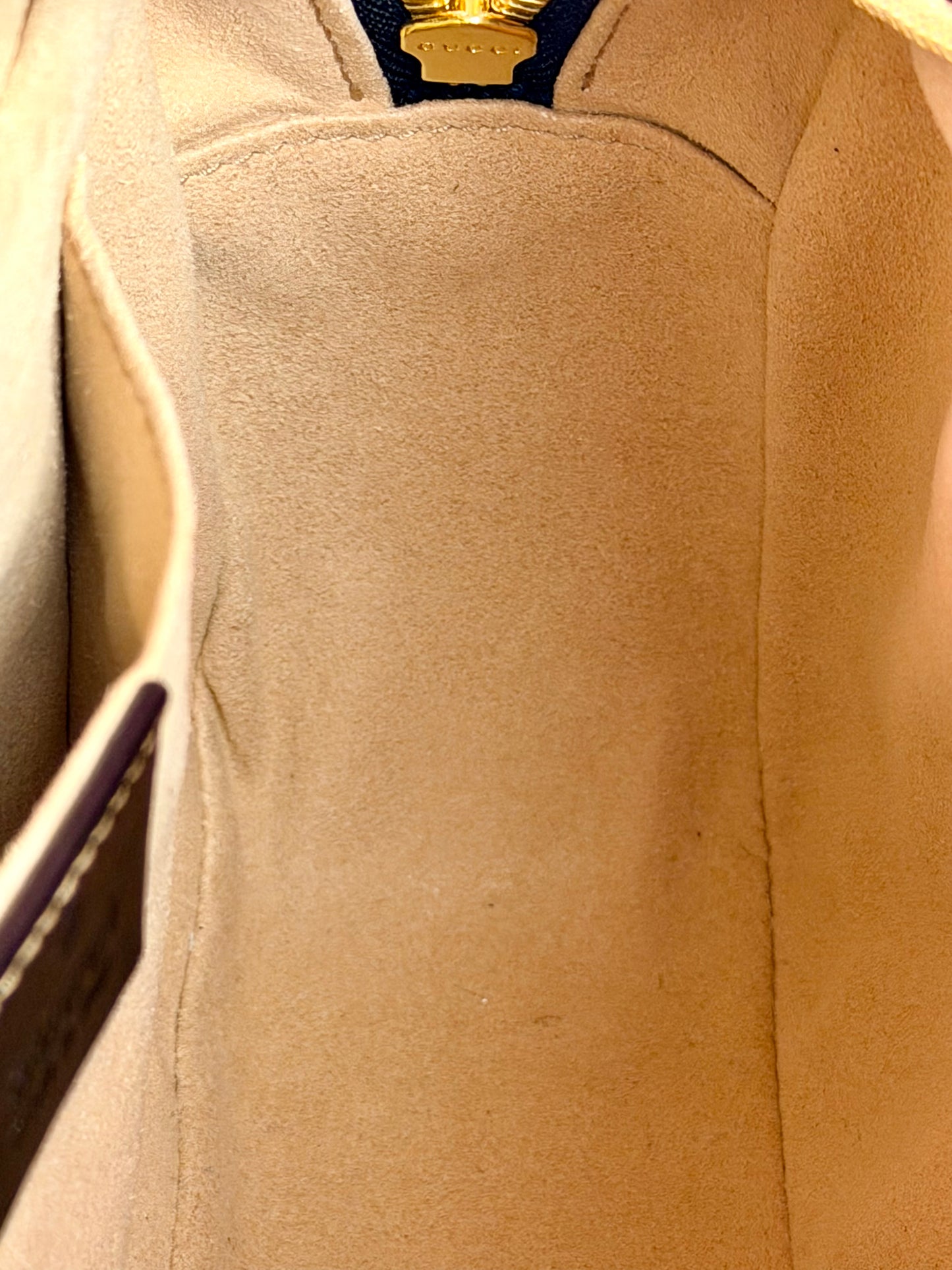 Black and Beige Small Gucci Marmont