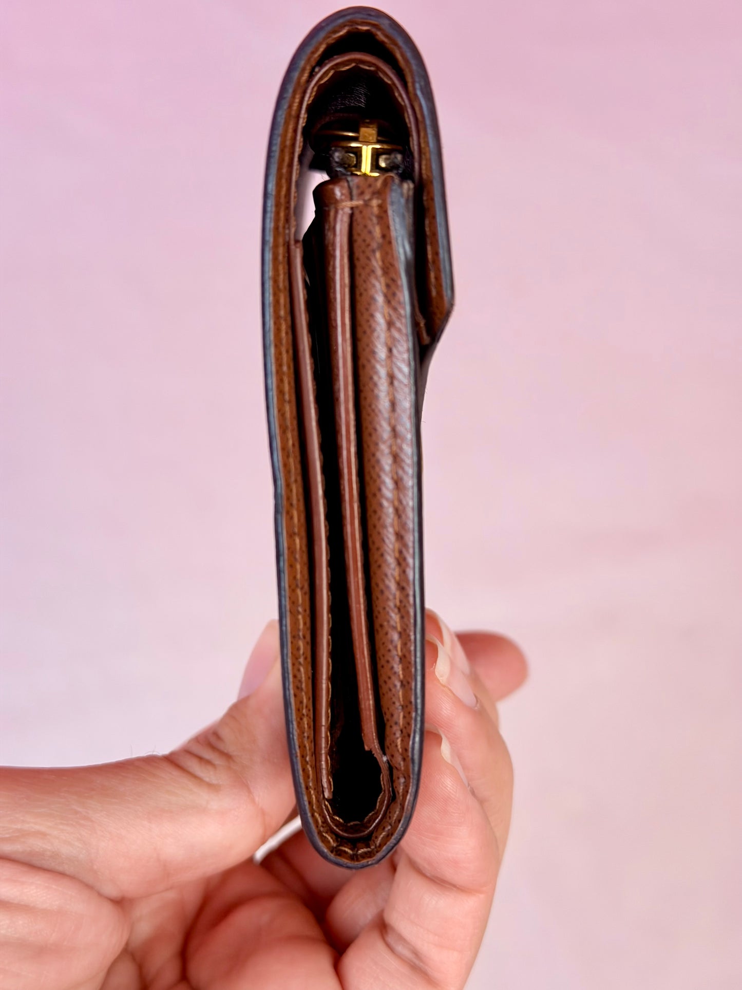 Victorine Compact Wallet in Monogram/Brown