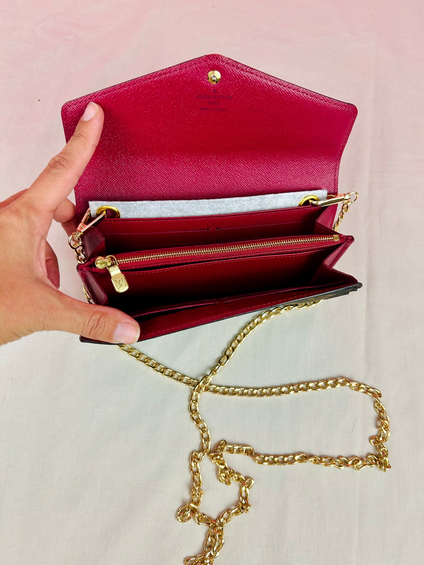 Sarah Wallet New Model Monogram/Berry