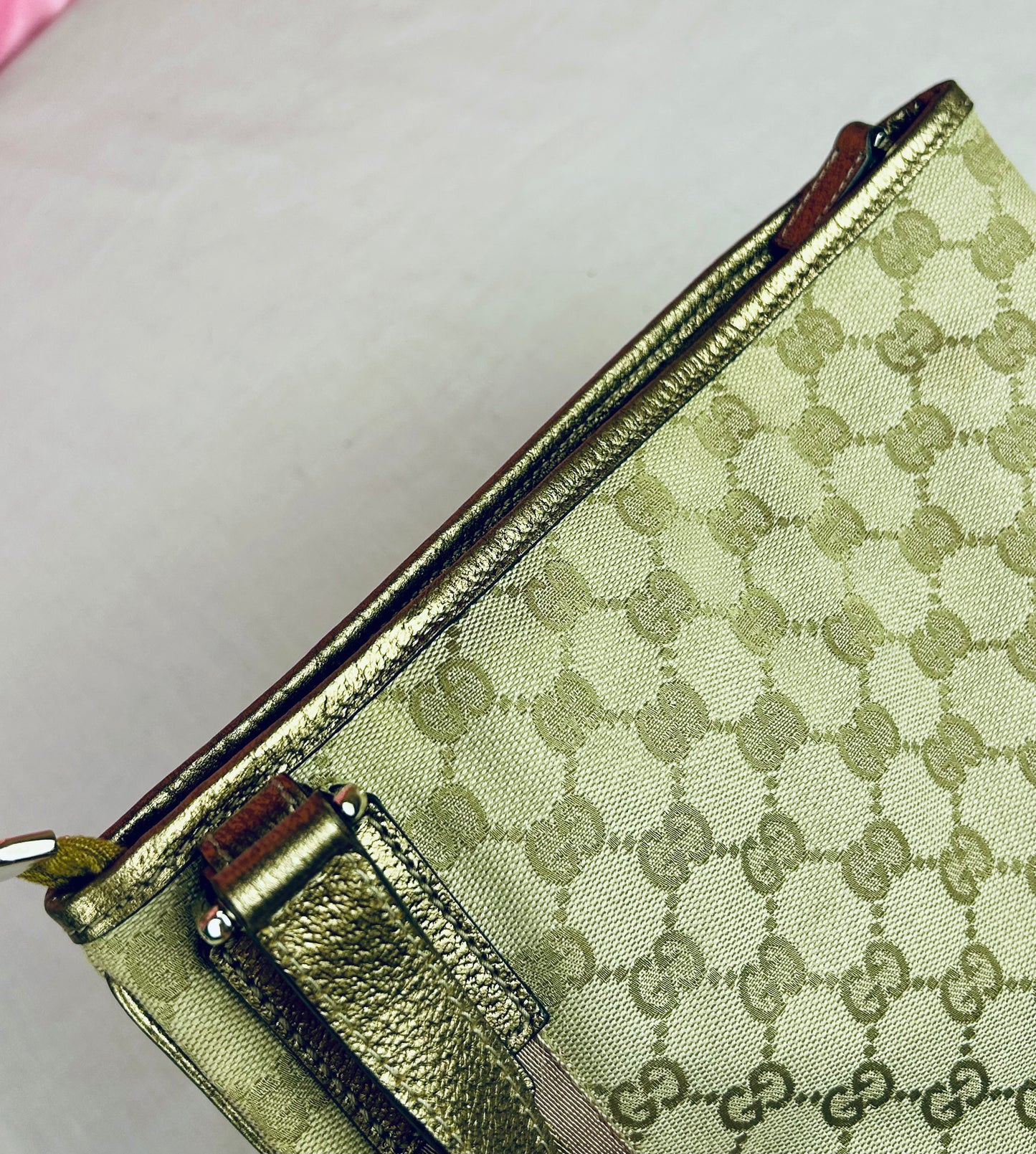 Gucci Bronze Ribbon Crossbody