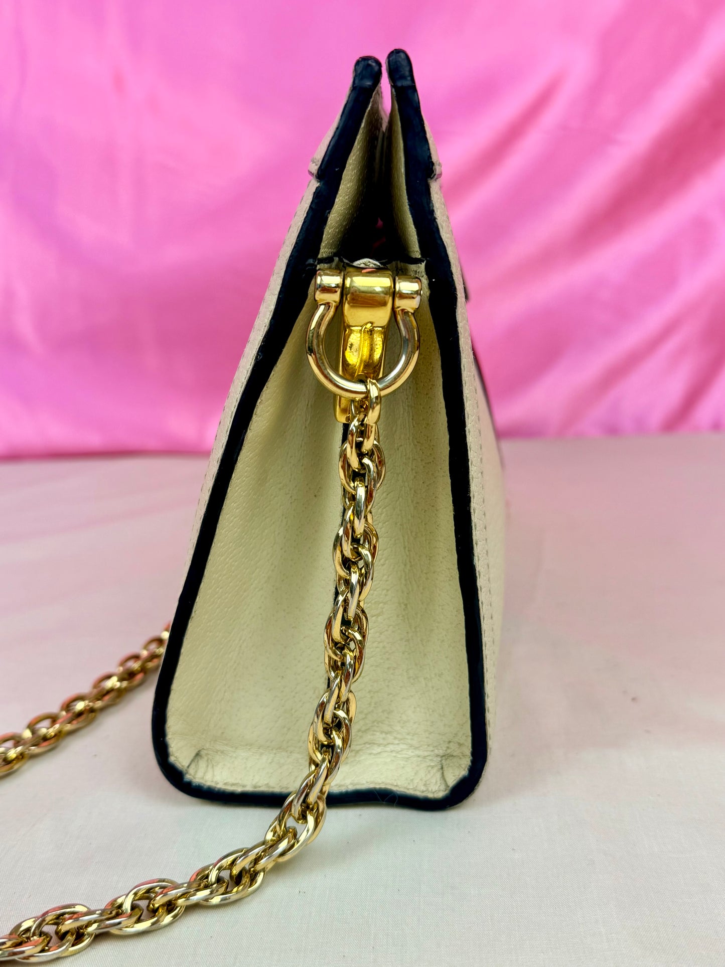Cream Gucci Ophedia Chain Shoulder Bag