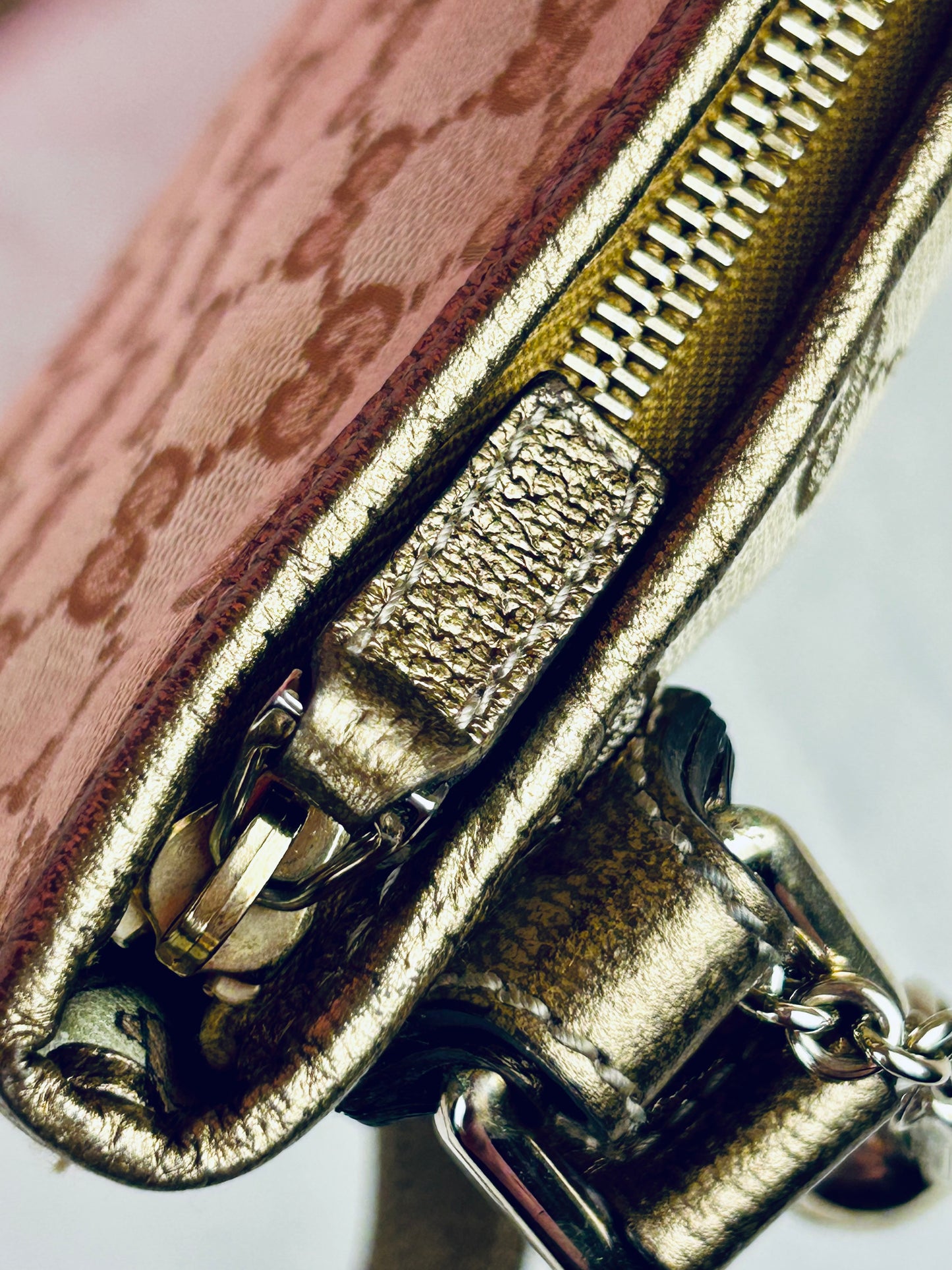 Gucci Bronze Ribbon Crossbody