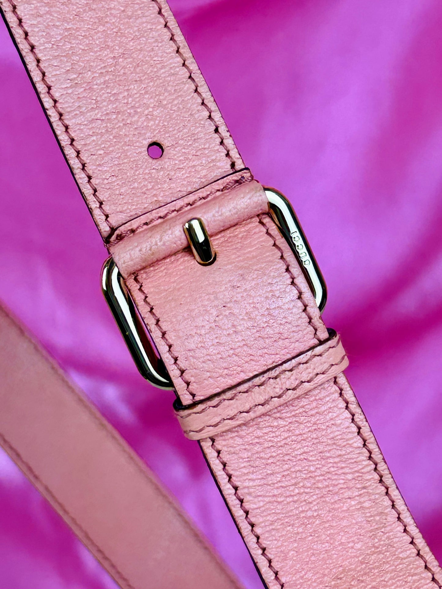 Gucci Pink Strap Supreme Crossbody