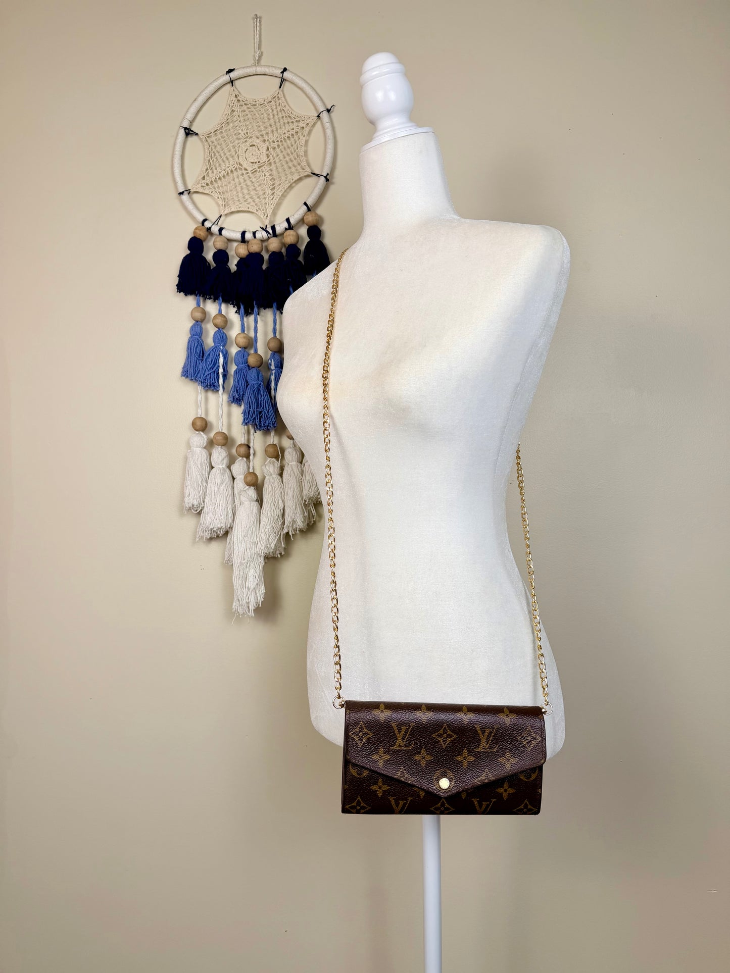 Sarah Wallet NM Monogram/Berry