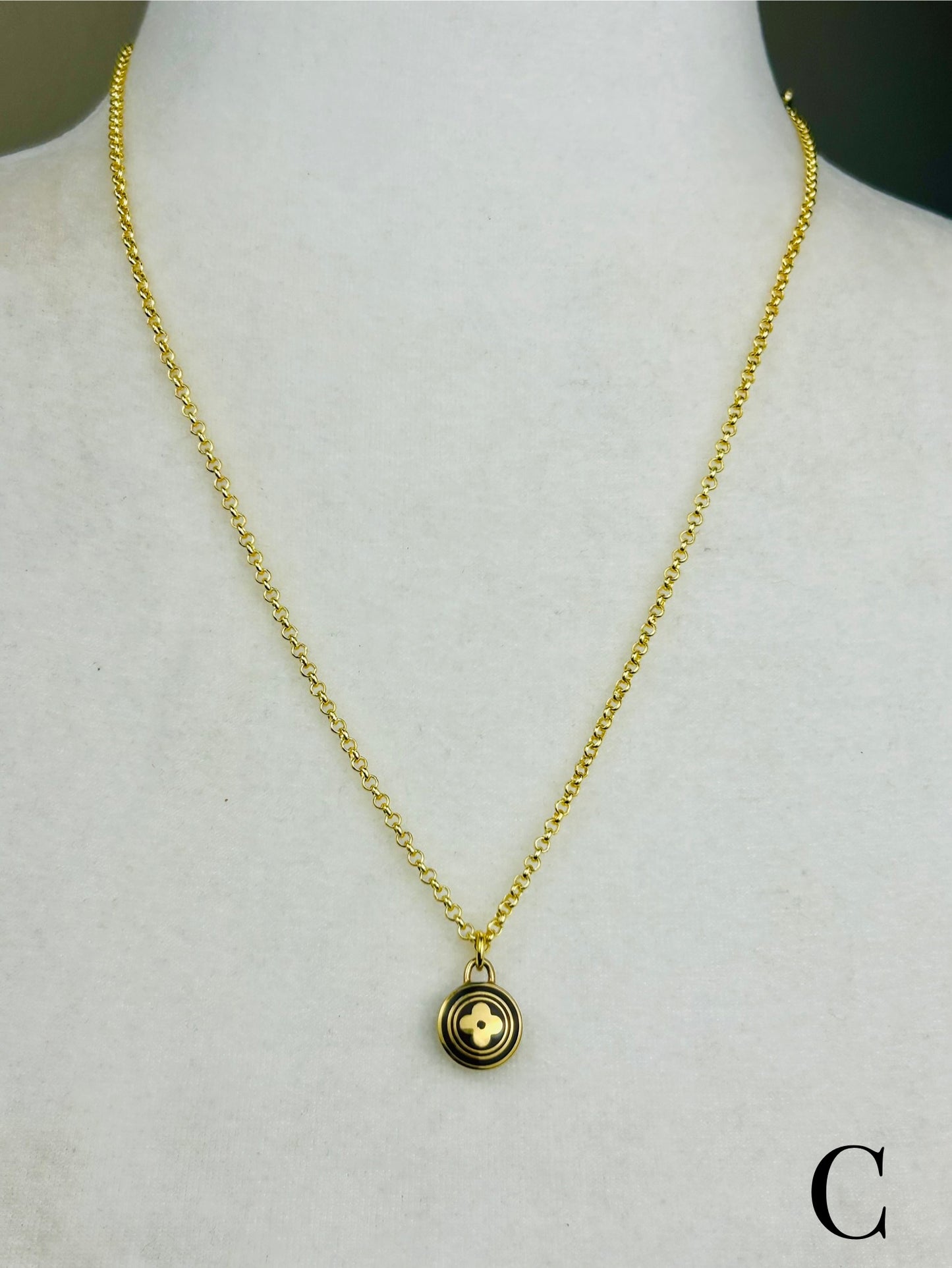 Brown Pastilles Charm Necklace