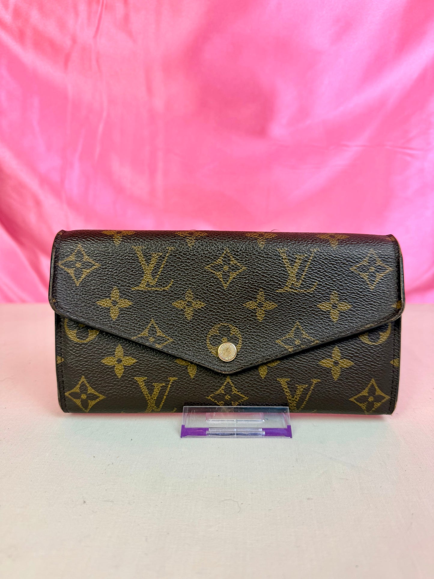 Sarah Wallet NM in Monogram/Brown
