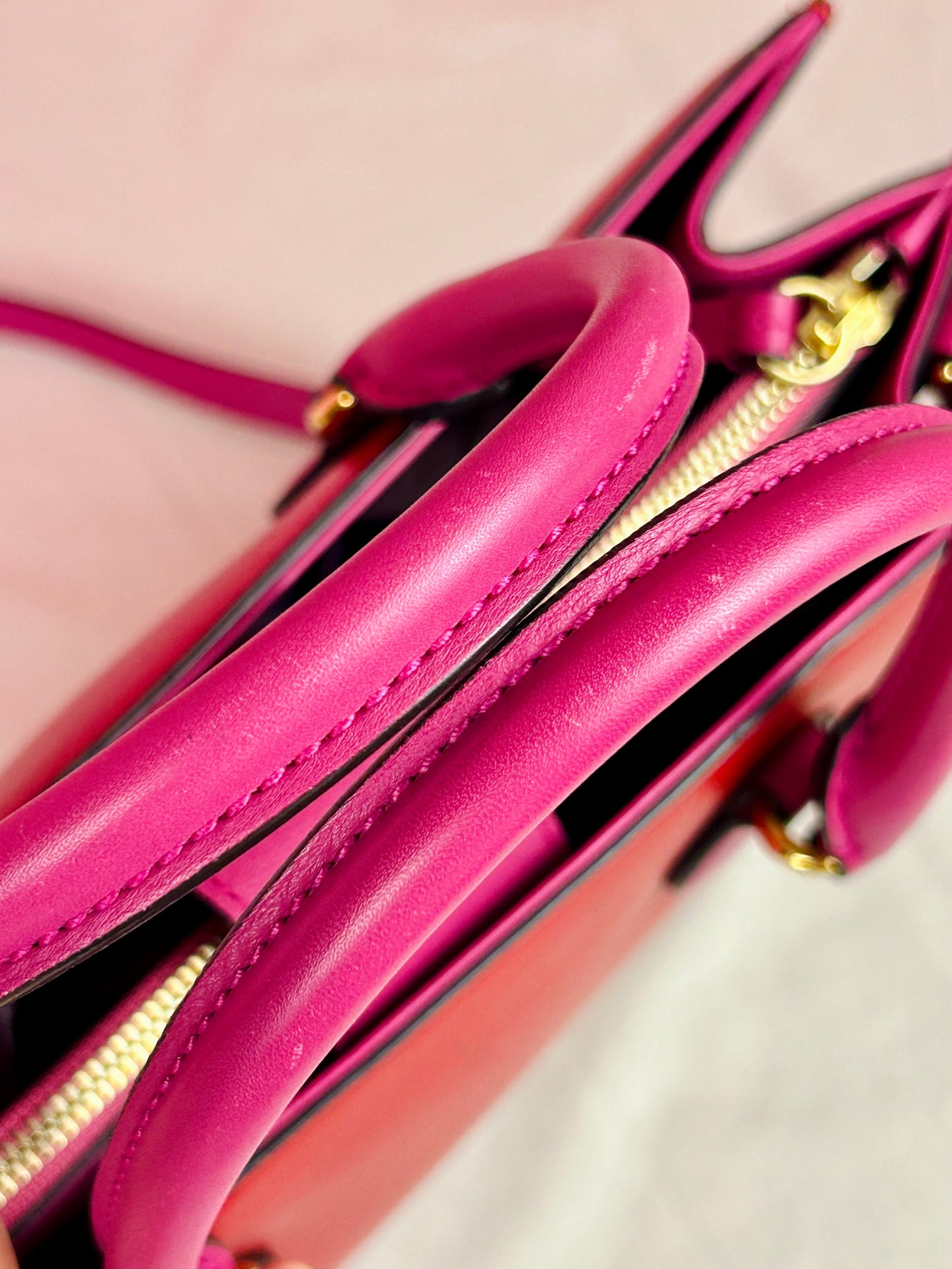 Gucci Red and Pink Open Top Tote