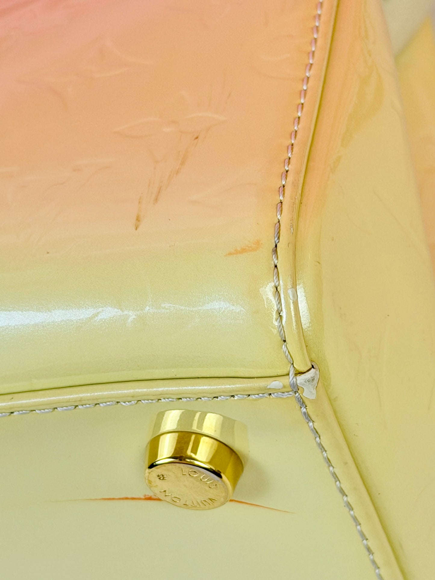 Brea MM in Pale Yellow Vernis