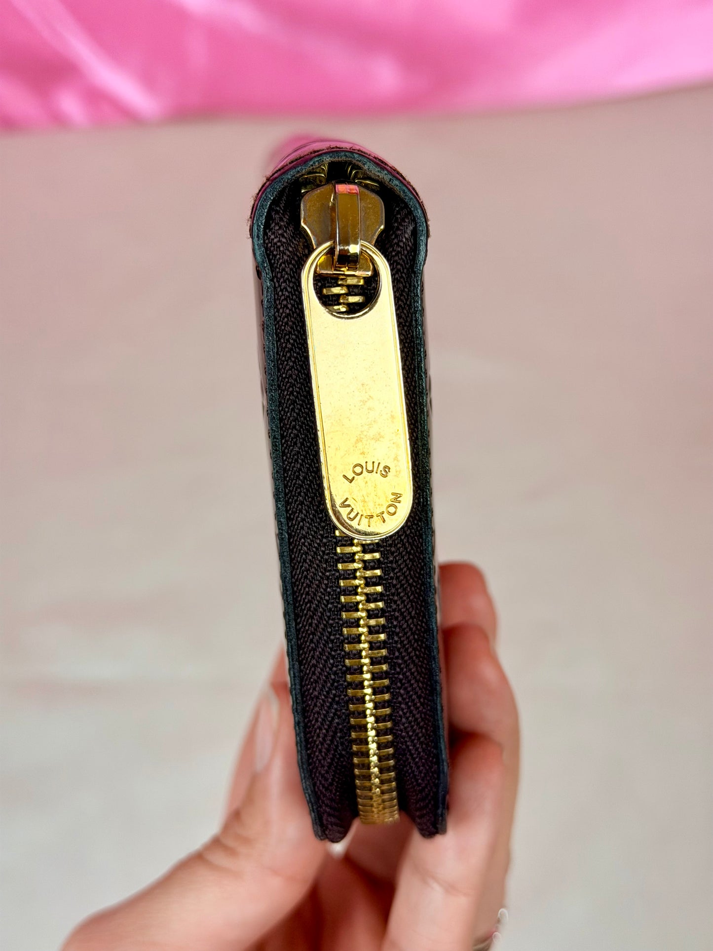 Purple Vernis Zippy Wallet