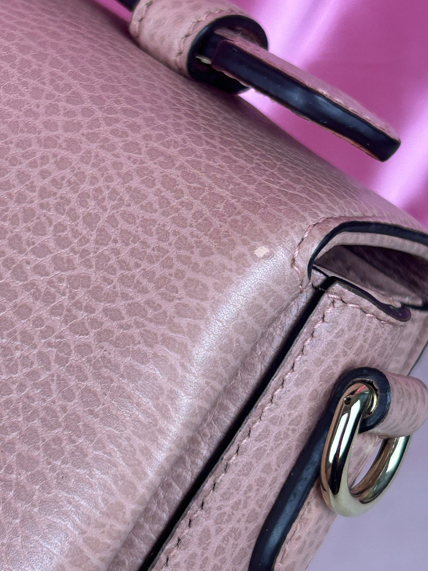 Pink Interlocking Top Handle Gucci