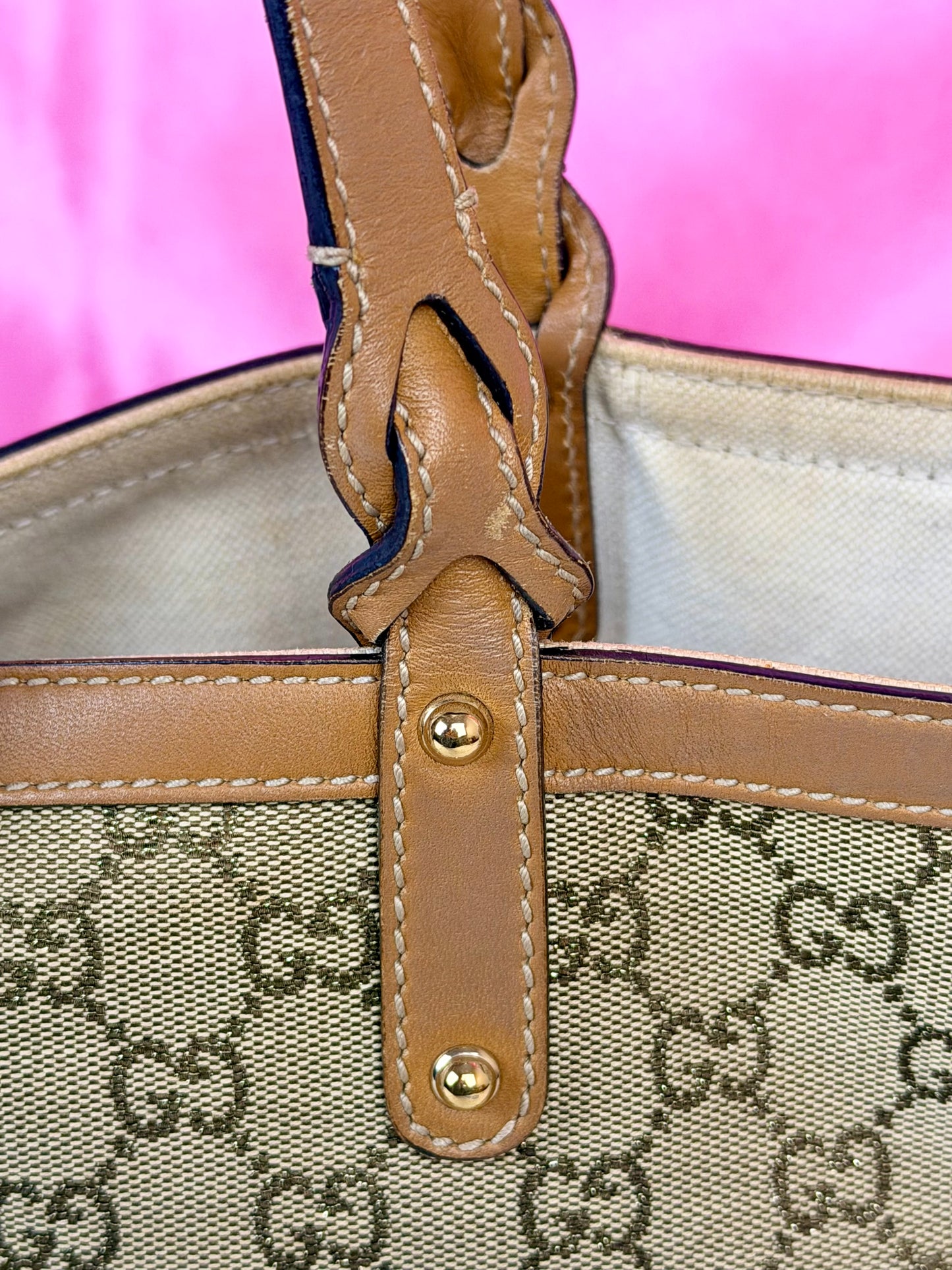 Brown Sparkle Gucci Tote