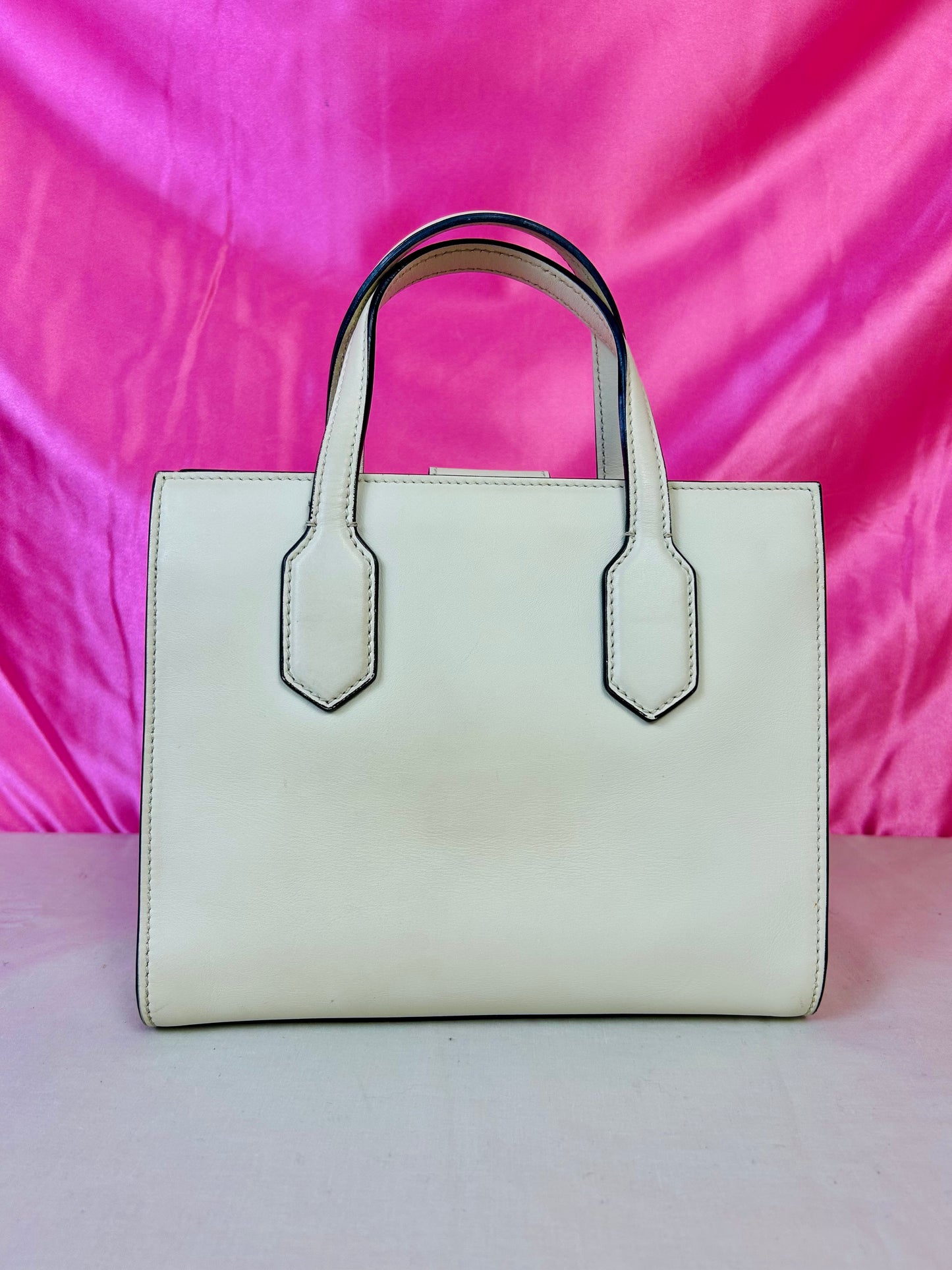 Small White Gucci Ribbon Tote