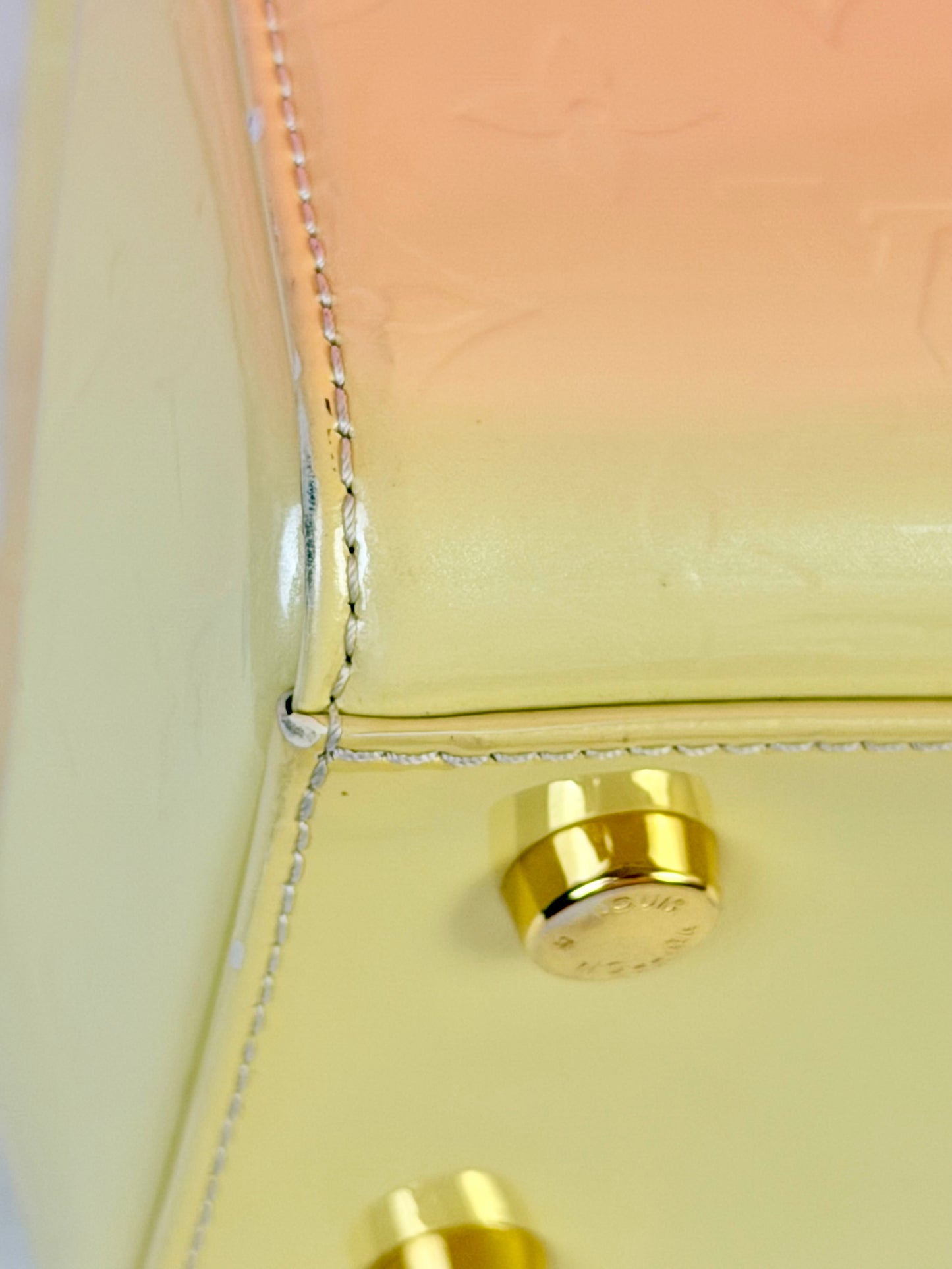 Brea MM in Pale Yellow Vernis
