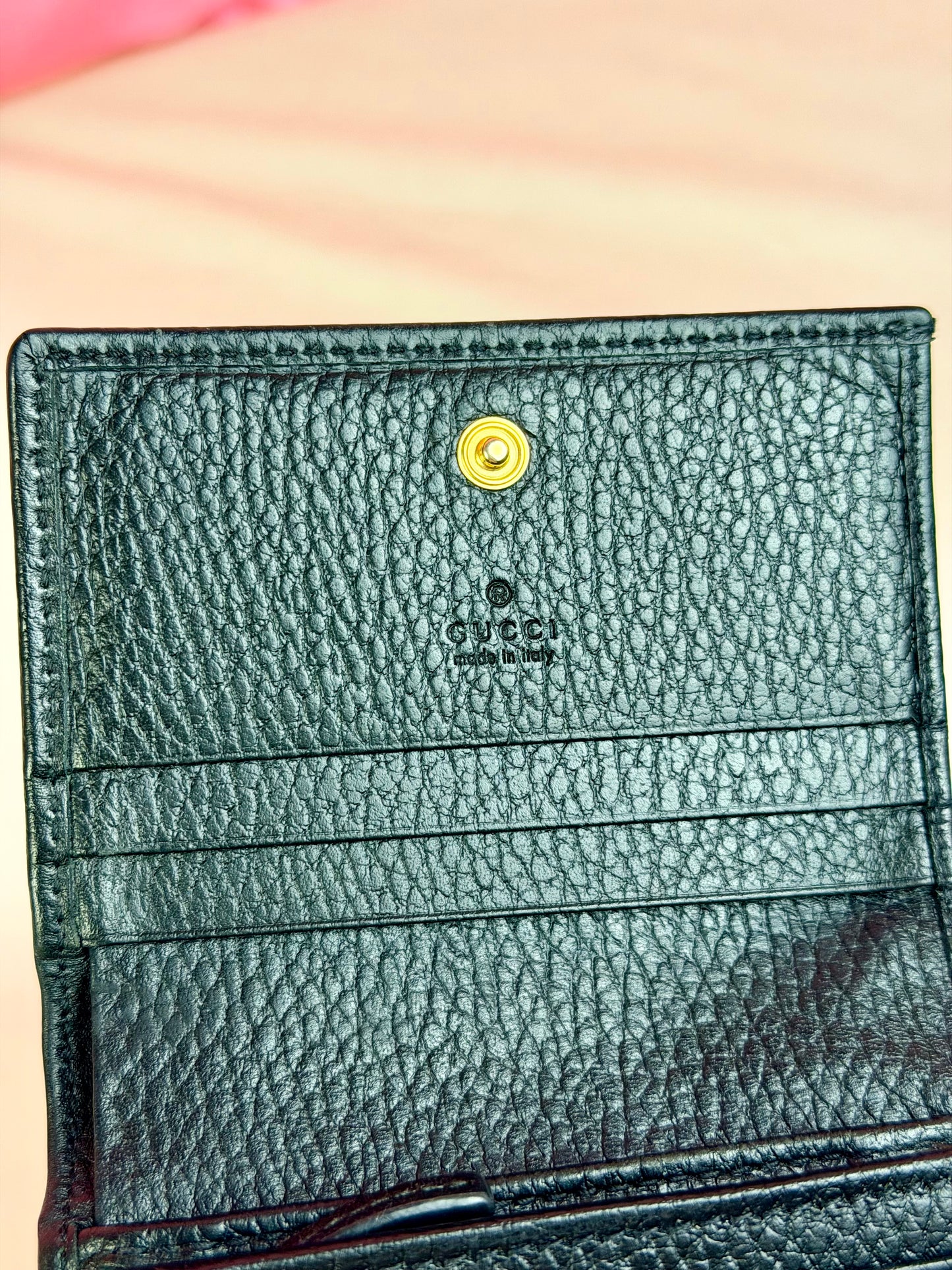 Black Gucci Marmont Compact Wallet