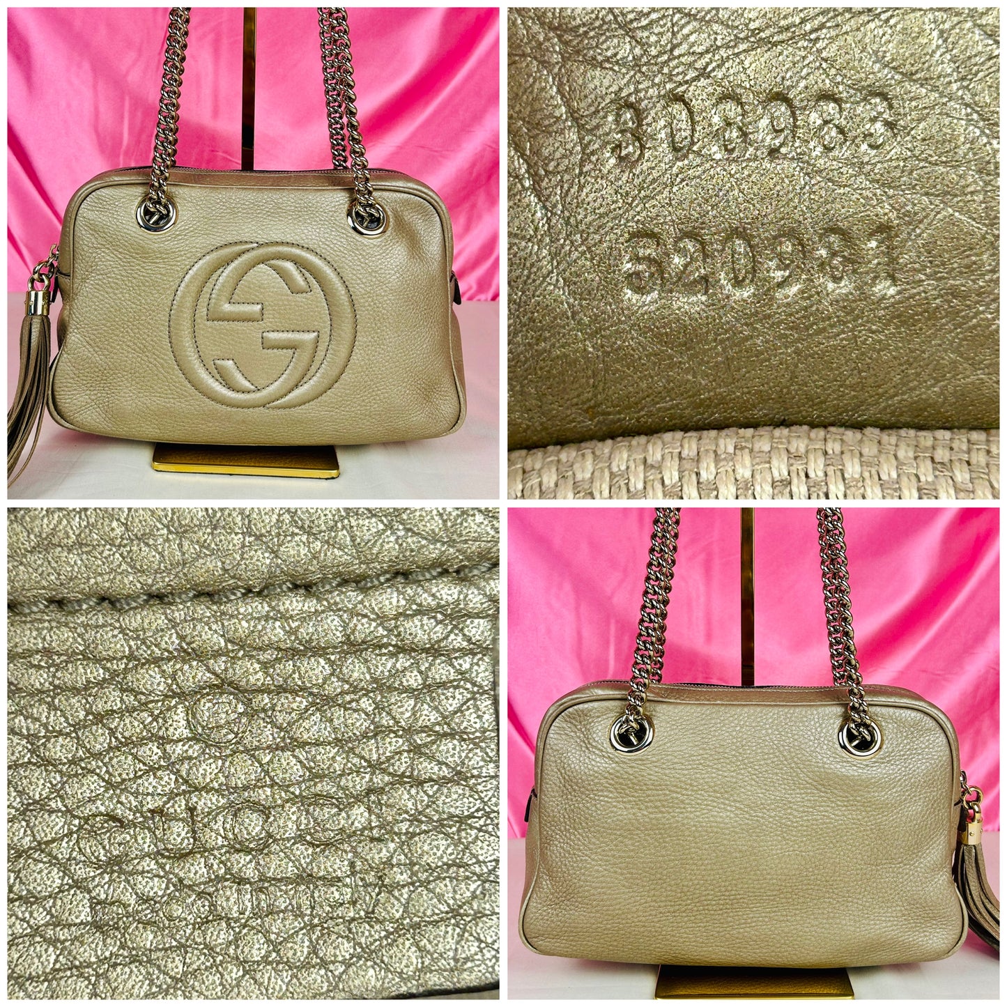 Bronze Gucci Soho Chain Shoulder Bag