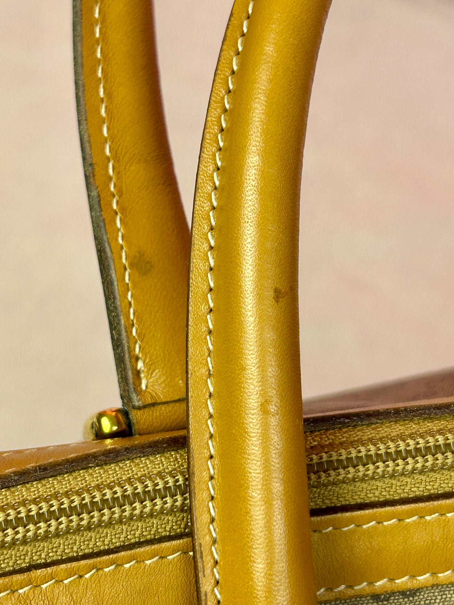 Yellow Micro Gucci Two-Way Shoulder Bag
