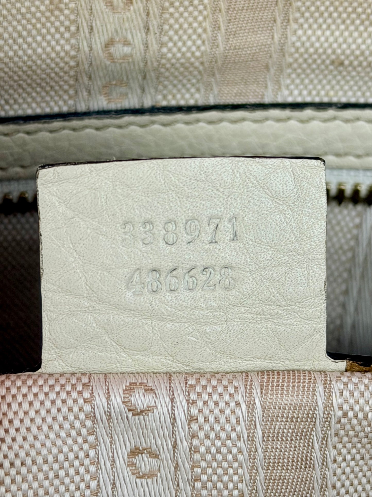White Leather Interlocking G