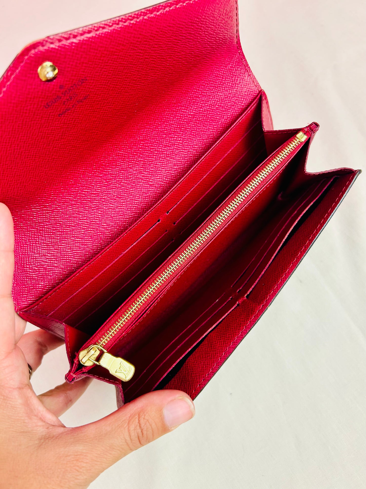 Sarah Wallet New Model Monogram/Berry