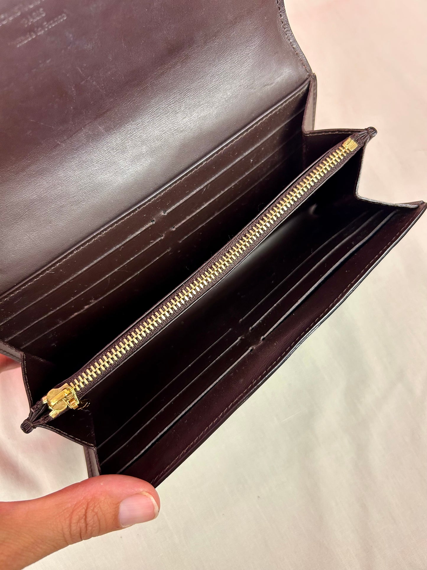 Dark Plum Vernis Sarah Wallet