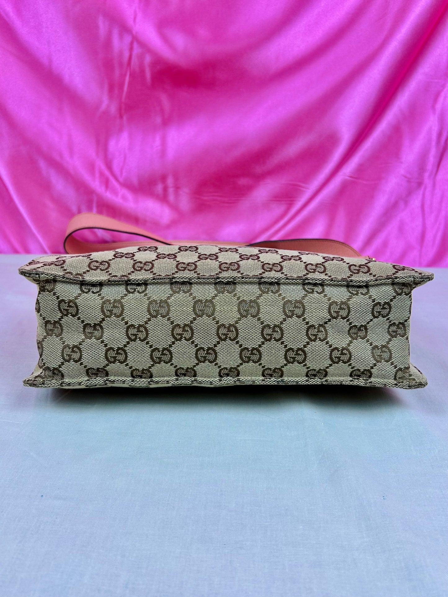 Gucci Pink Strap Supreme Crossbody