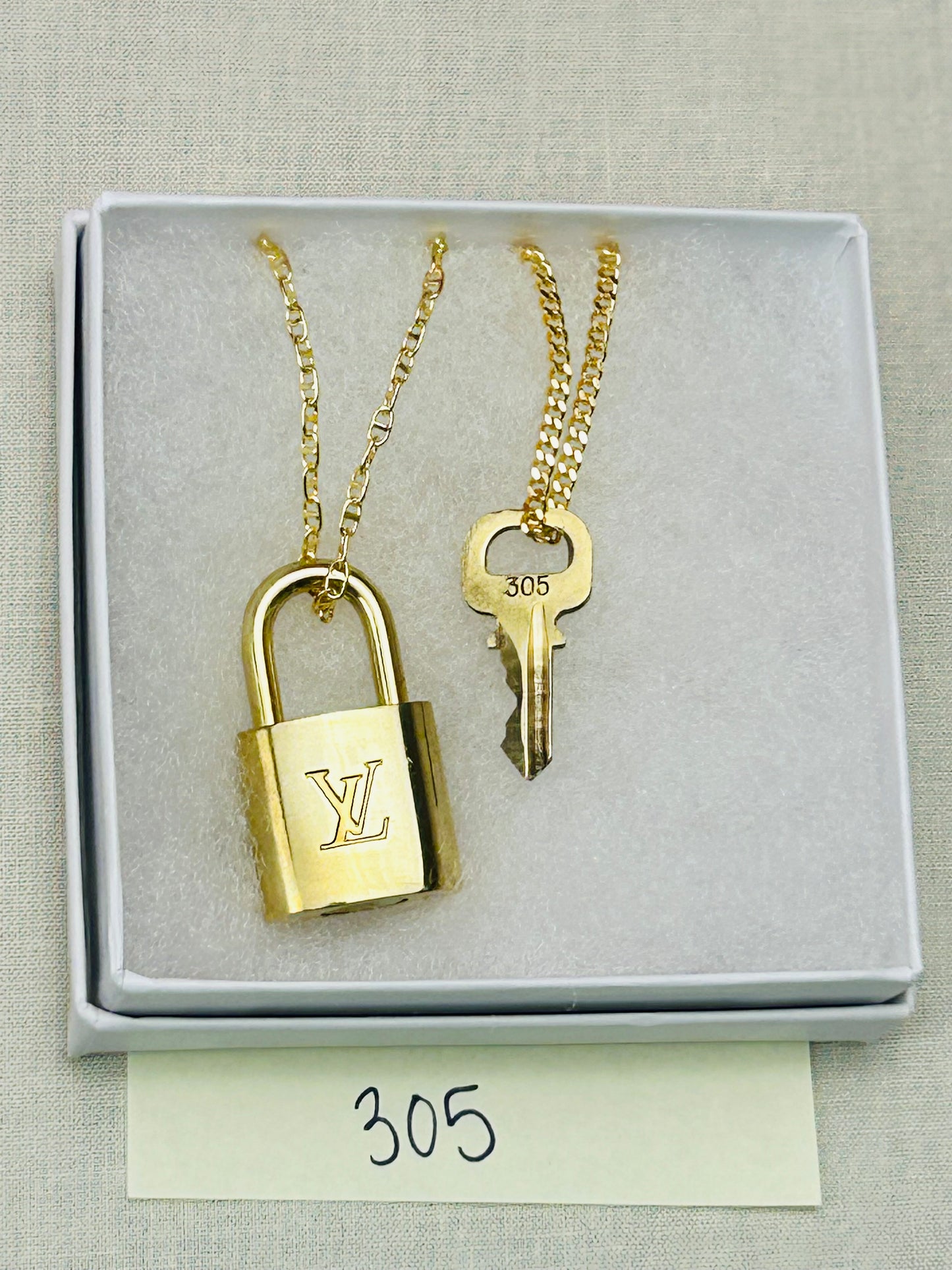 Lock and Key Necklace Set