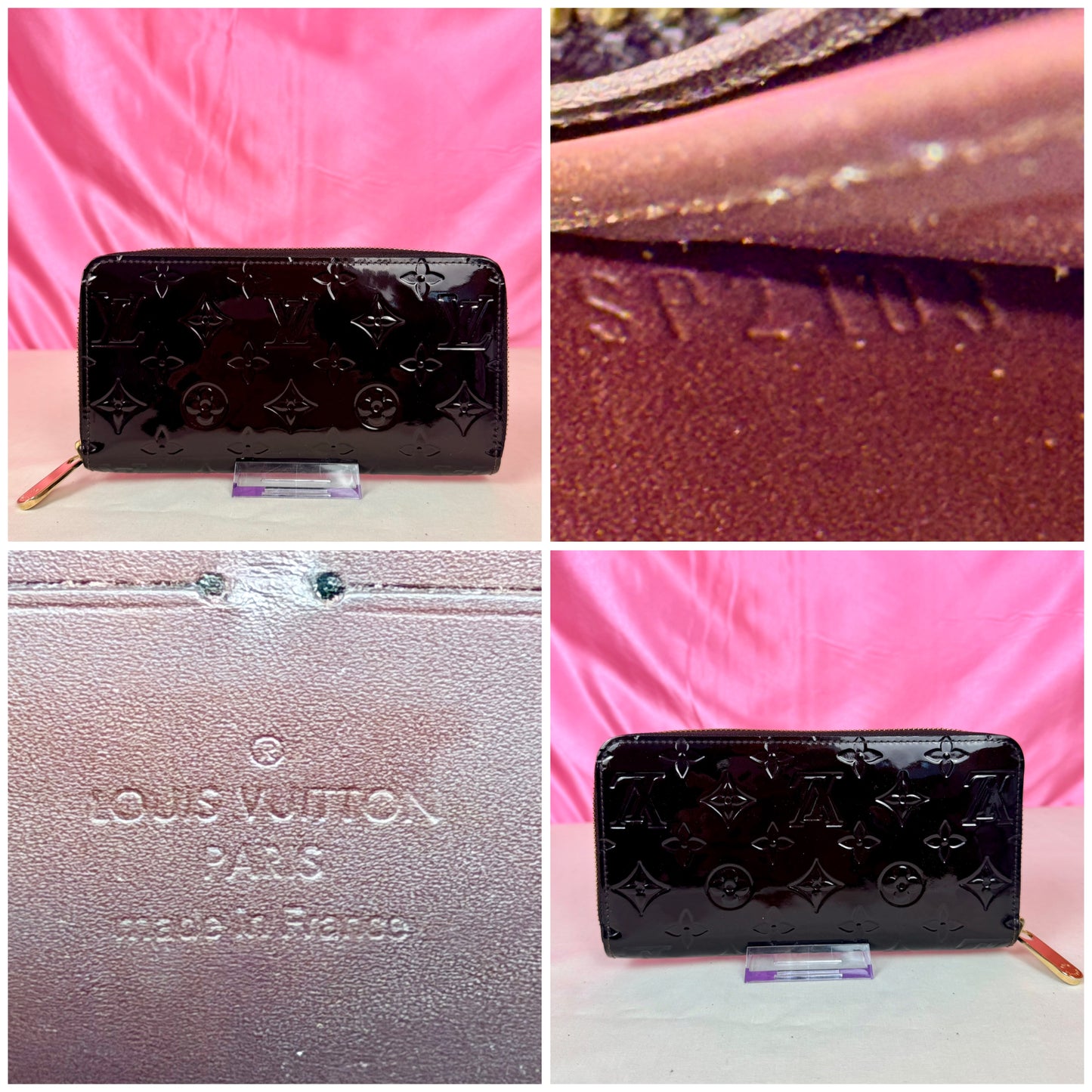 Purple Vernis Zippy Wallet