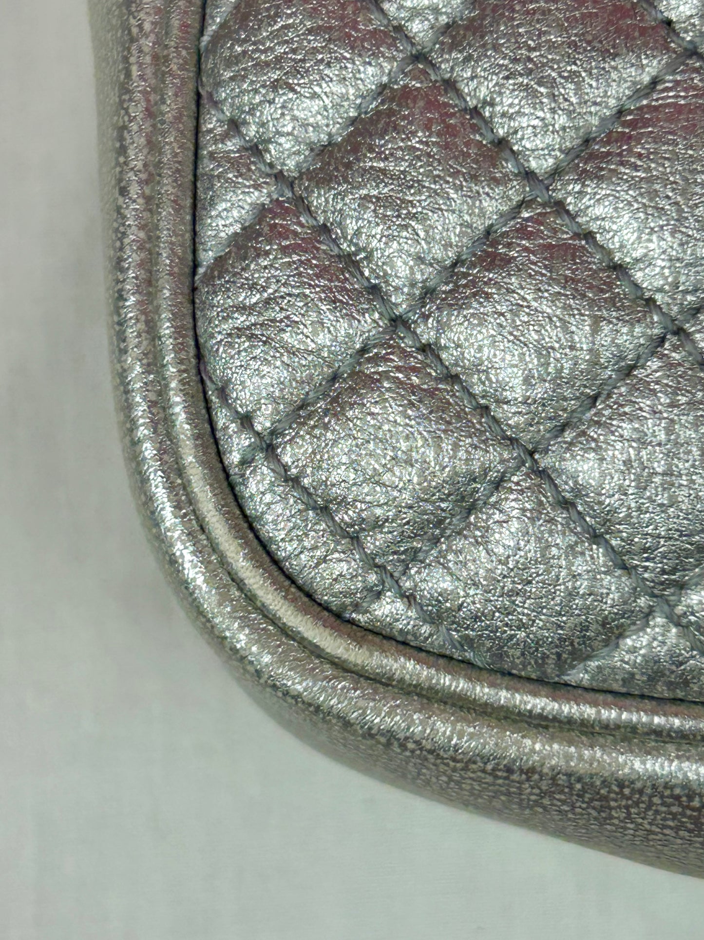 Silver Gucci Napa Trapuntata Crossbody