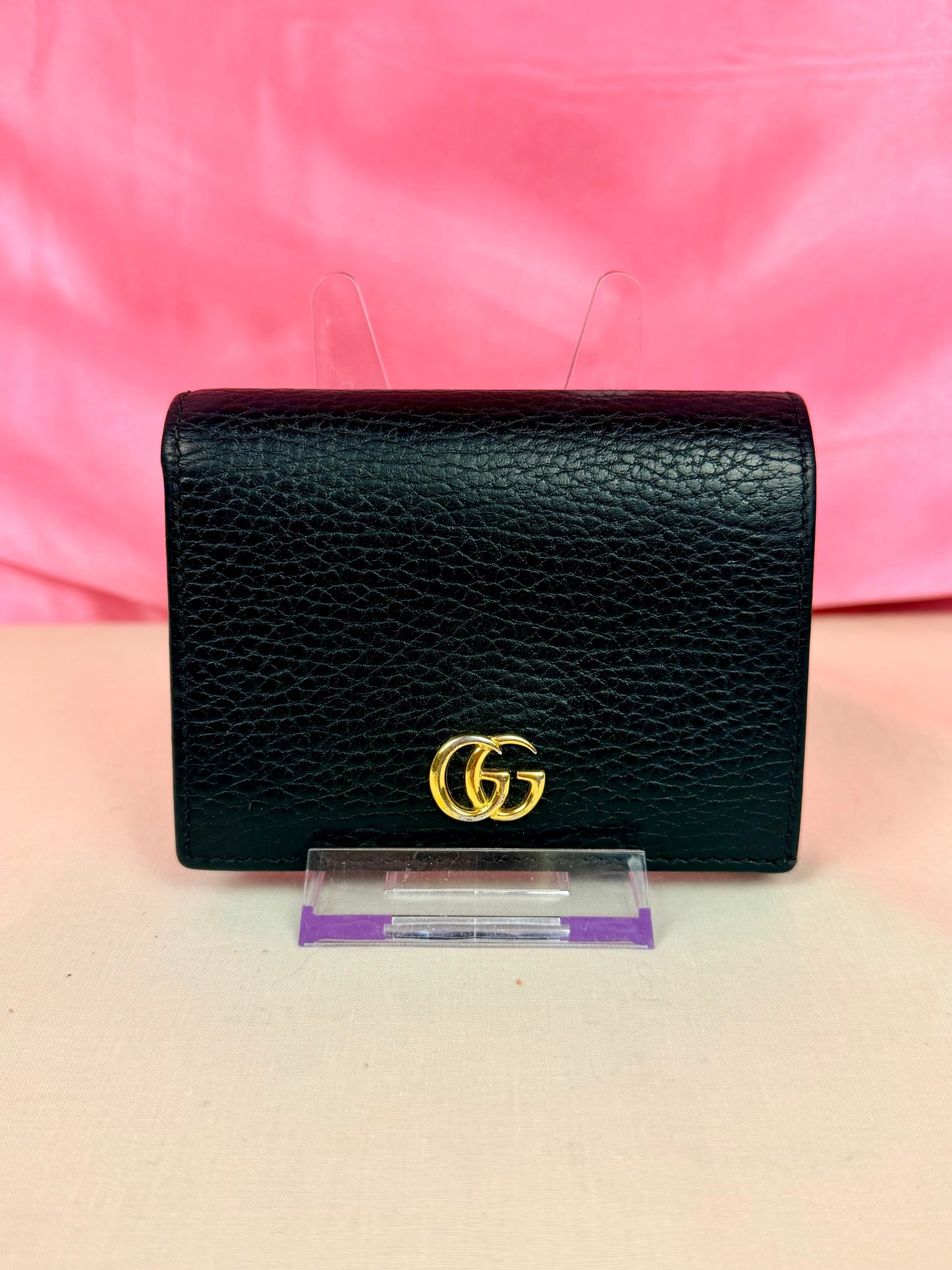 Black Gucci Compact Wallet