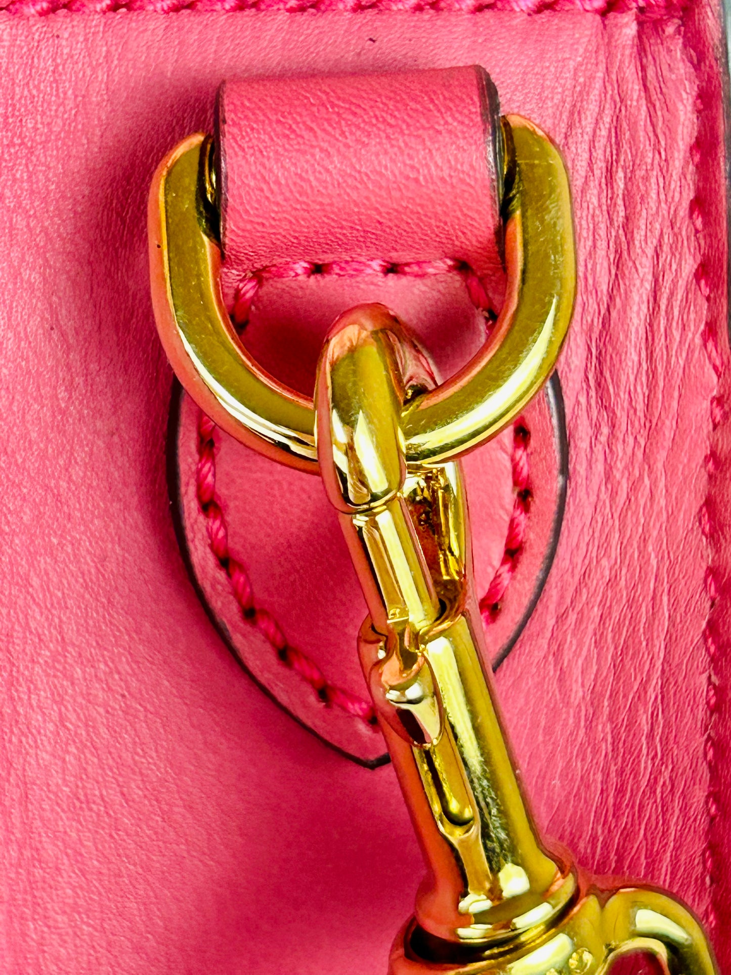 Gucci Red and Pink Open Top Tote