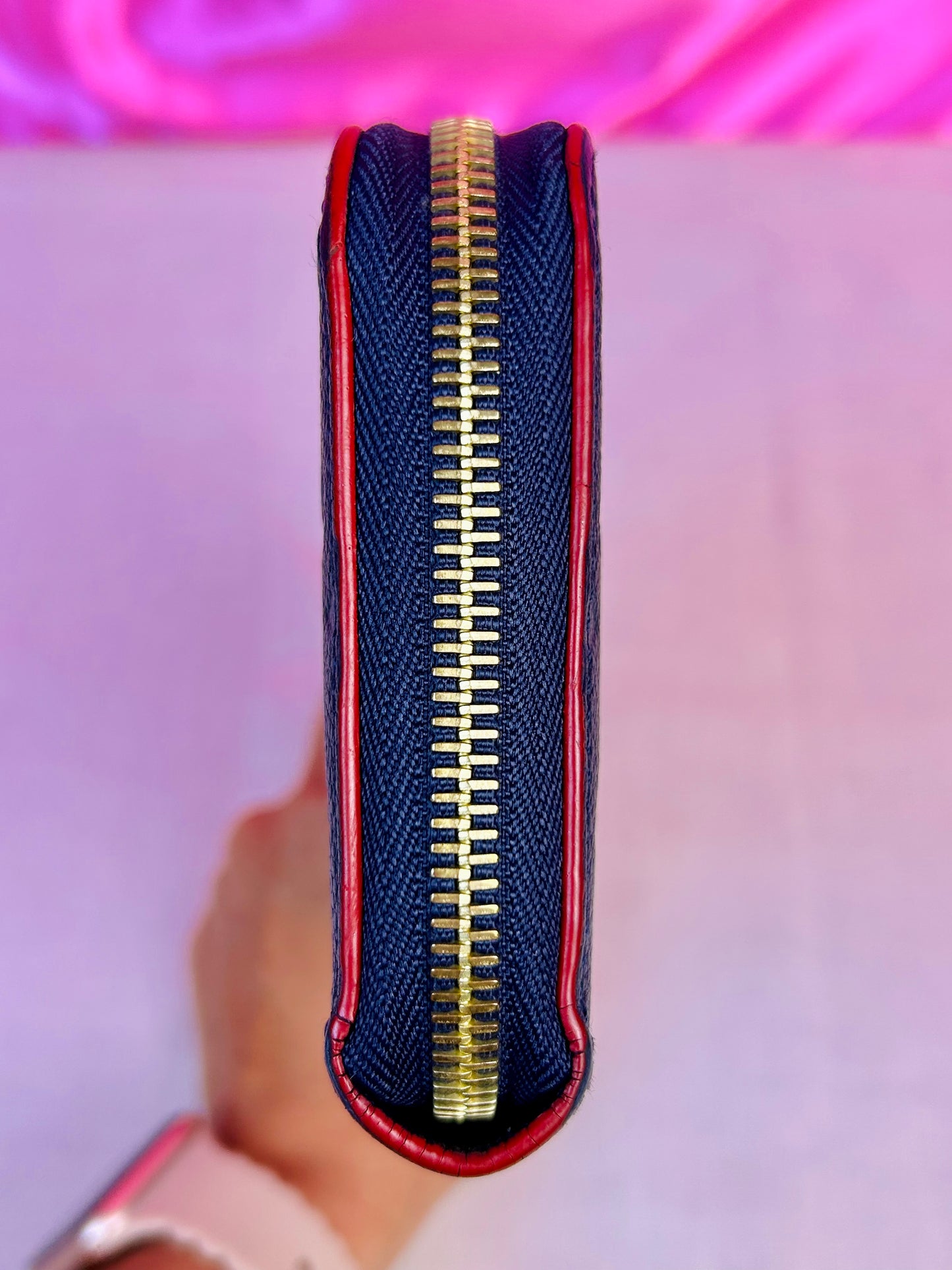 Navy Empreinte Zippy Wallet