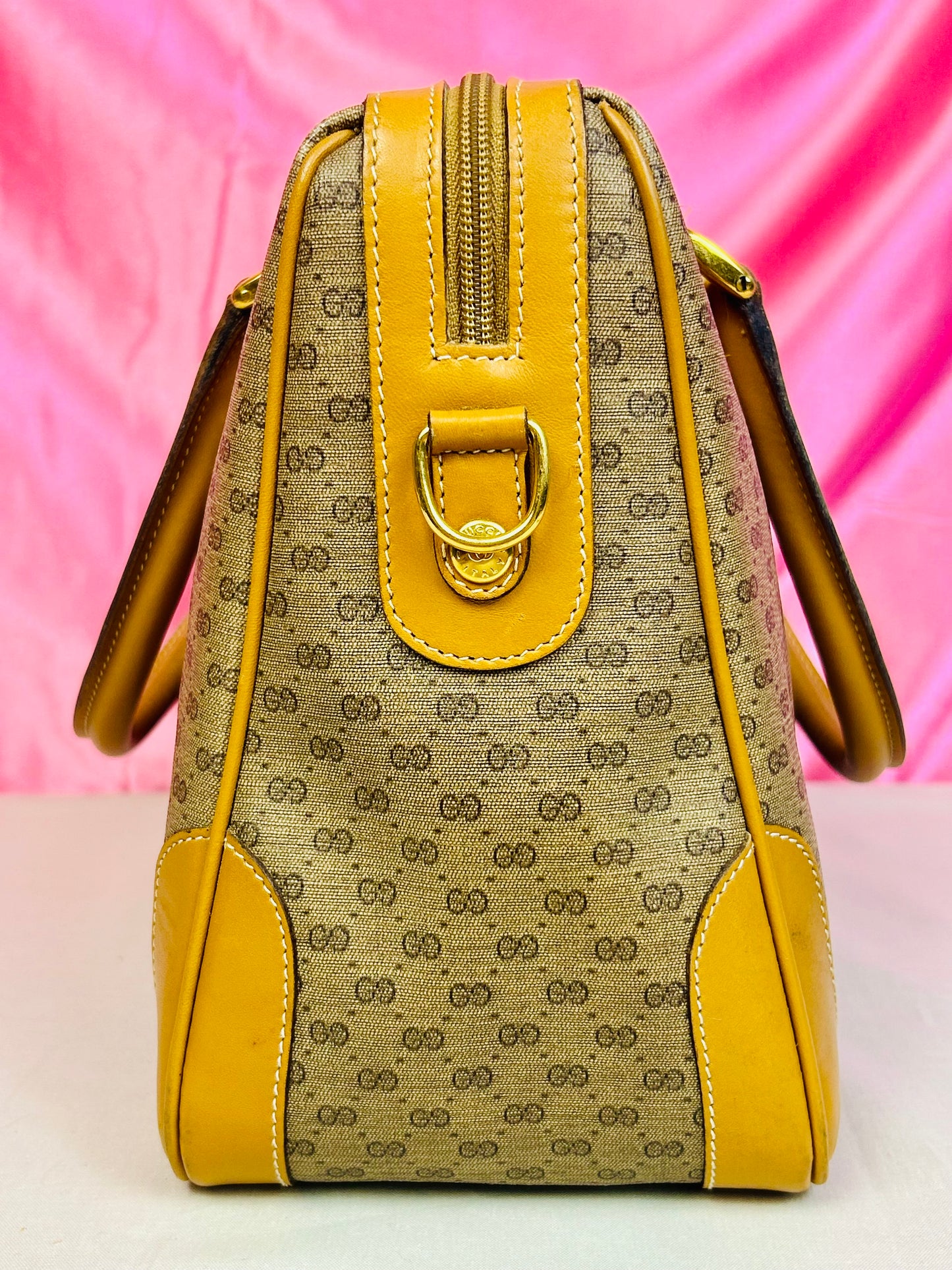 Yellow Micro Gucci Two-Way Shoulder Bag