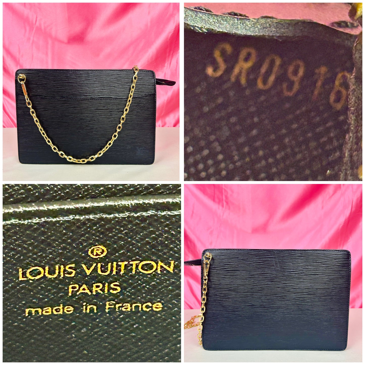 Black Epi Homme Clutch/Crossbody