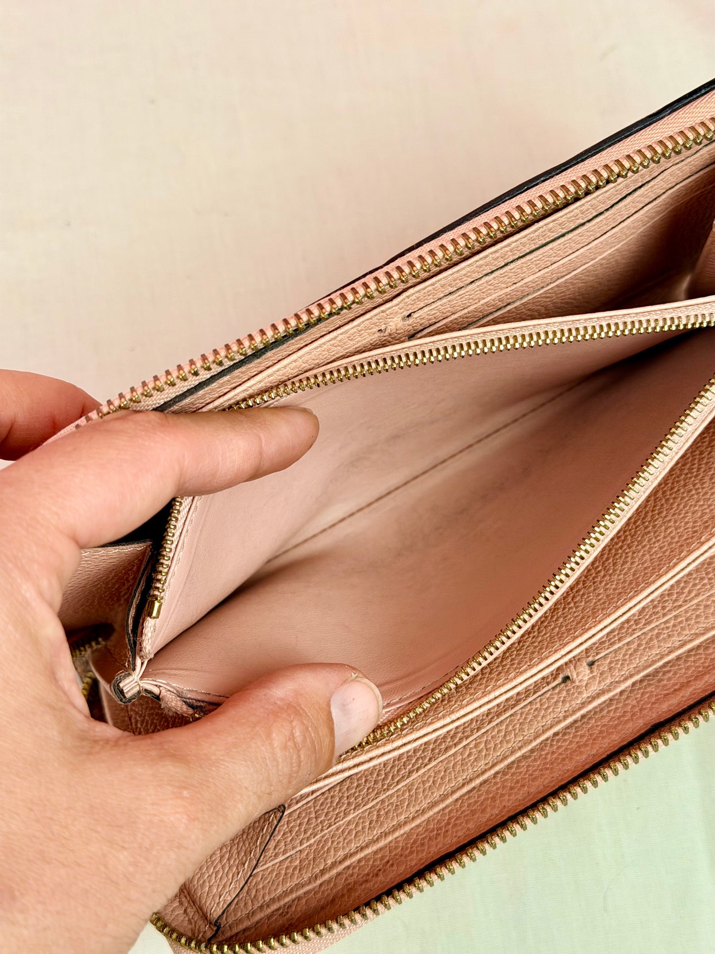 Rose Zippy Empreinte Wallet