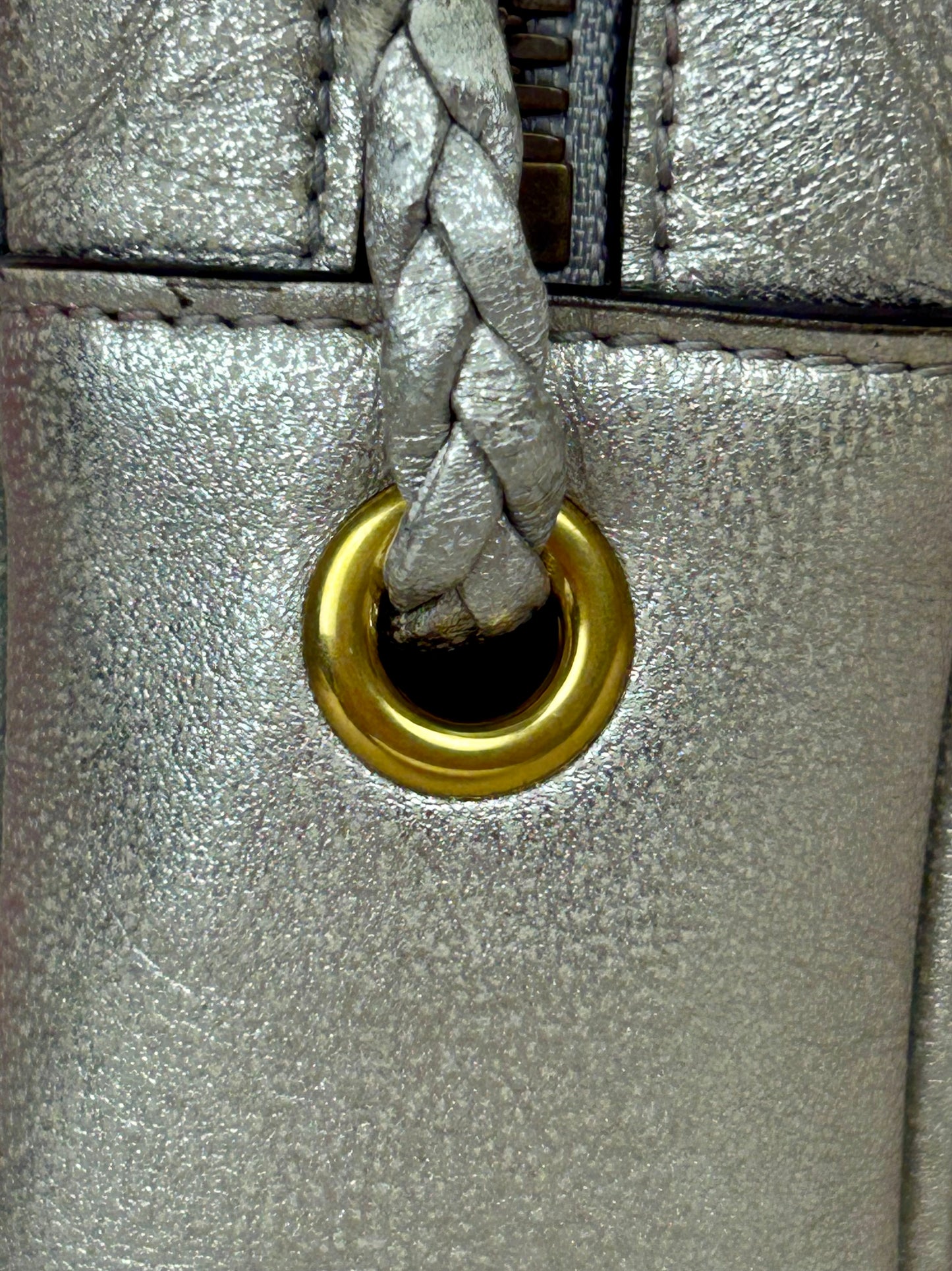 Silver Gucci Napa Trapuntata Crossbody