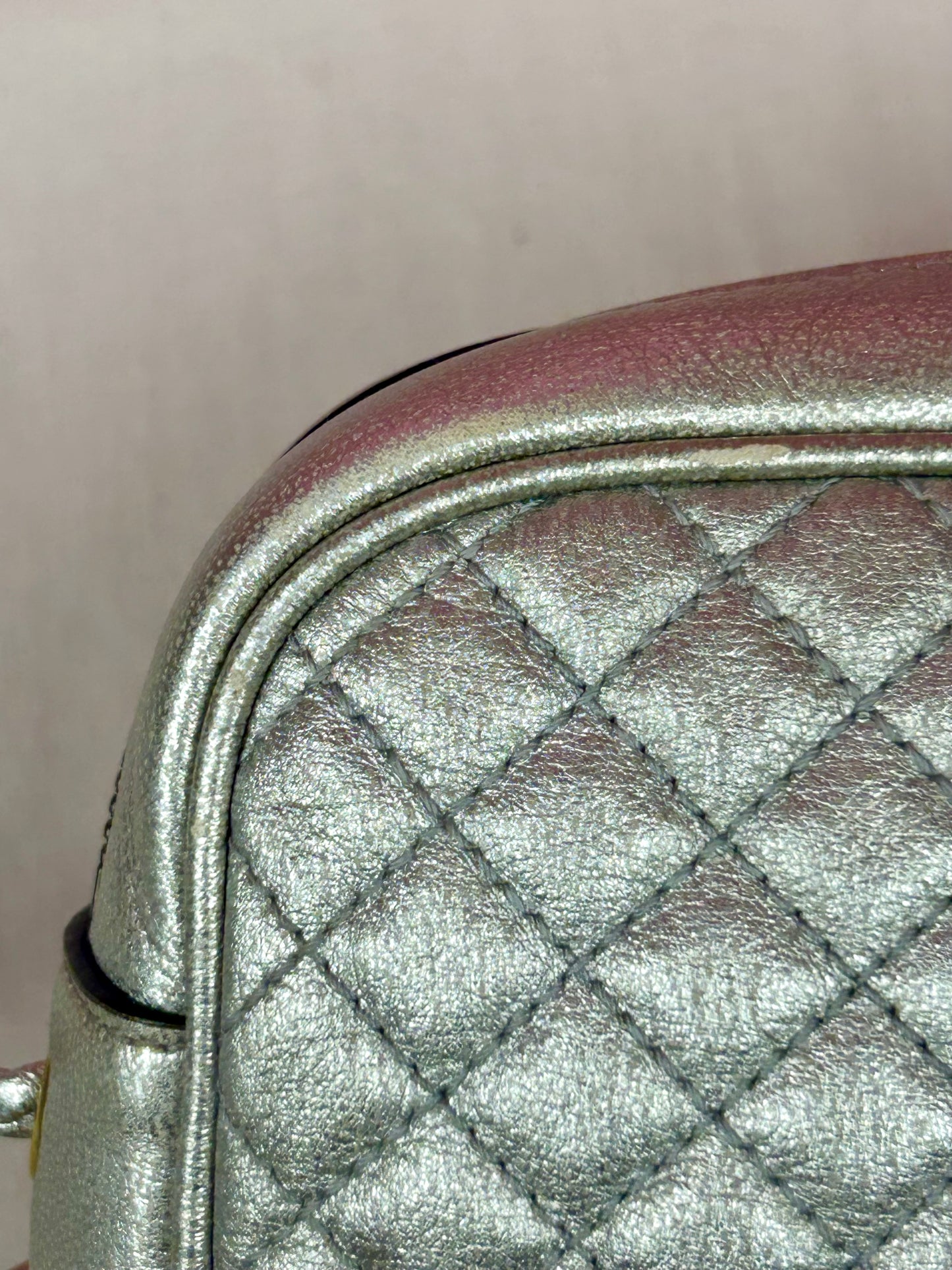 Silver Gucci Napa Trapuntata Crossbody