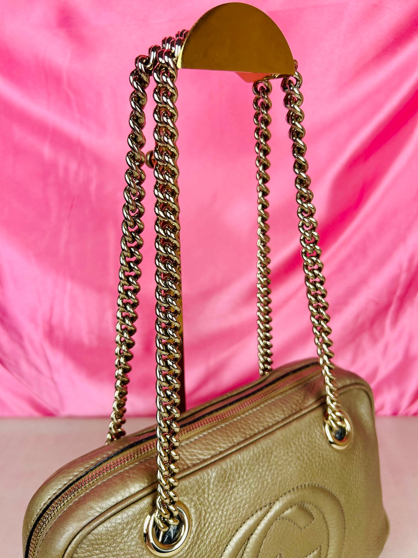 Bronze Gucci Soho Chain Shoulder Bag