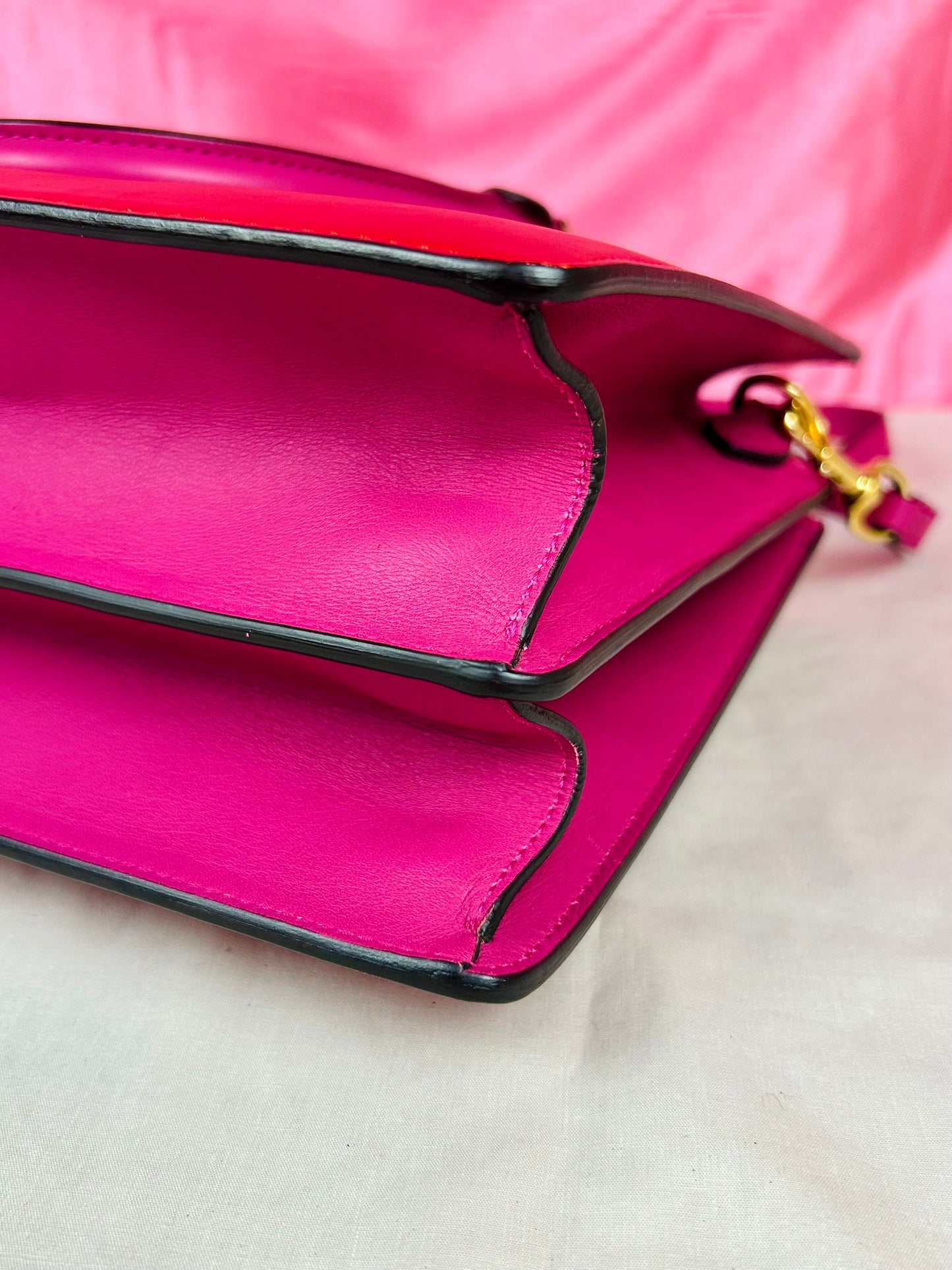 Gucci Red and Pink Open Top Tote