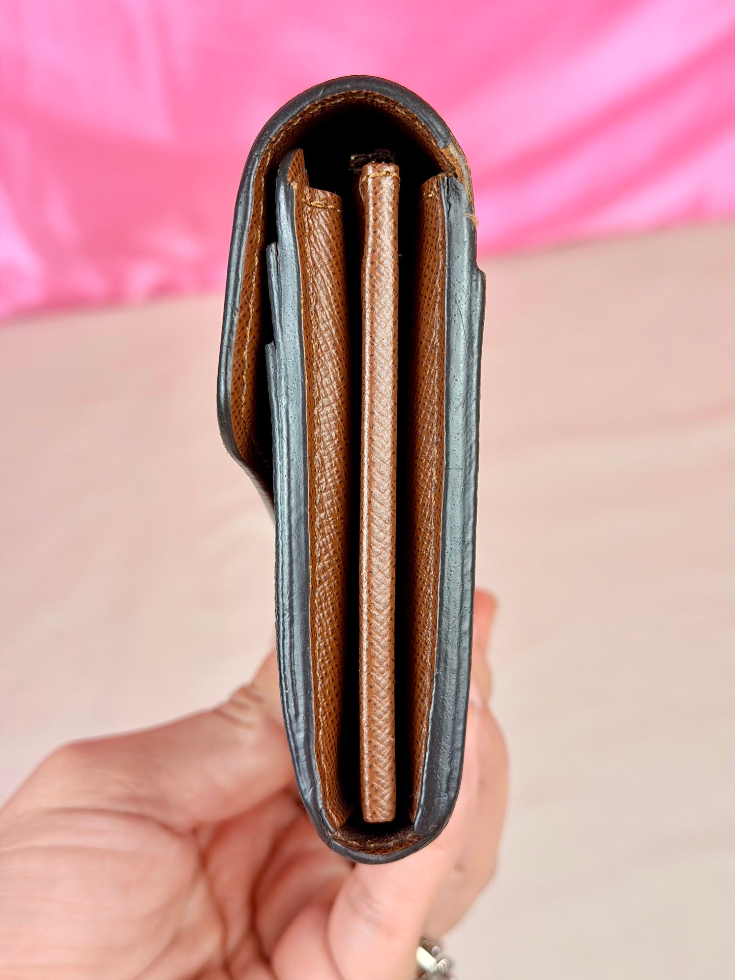 Sarah Wallet NM in Mono/Brown